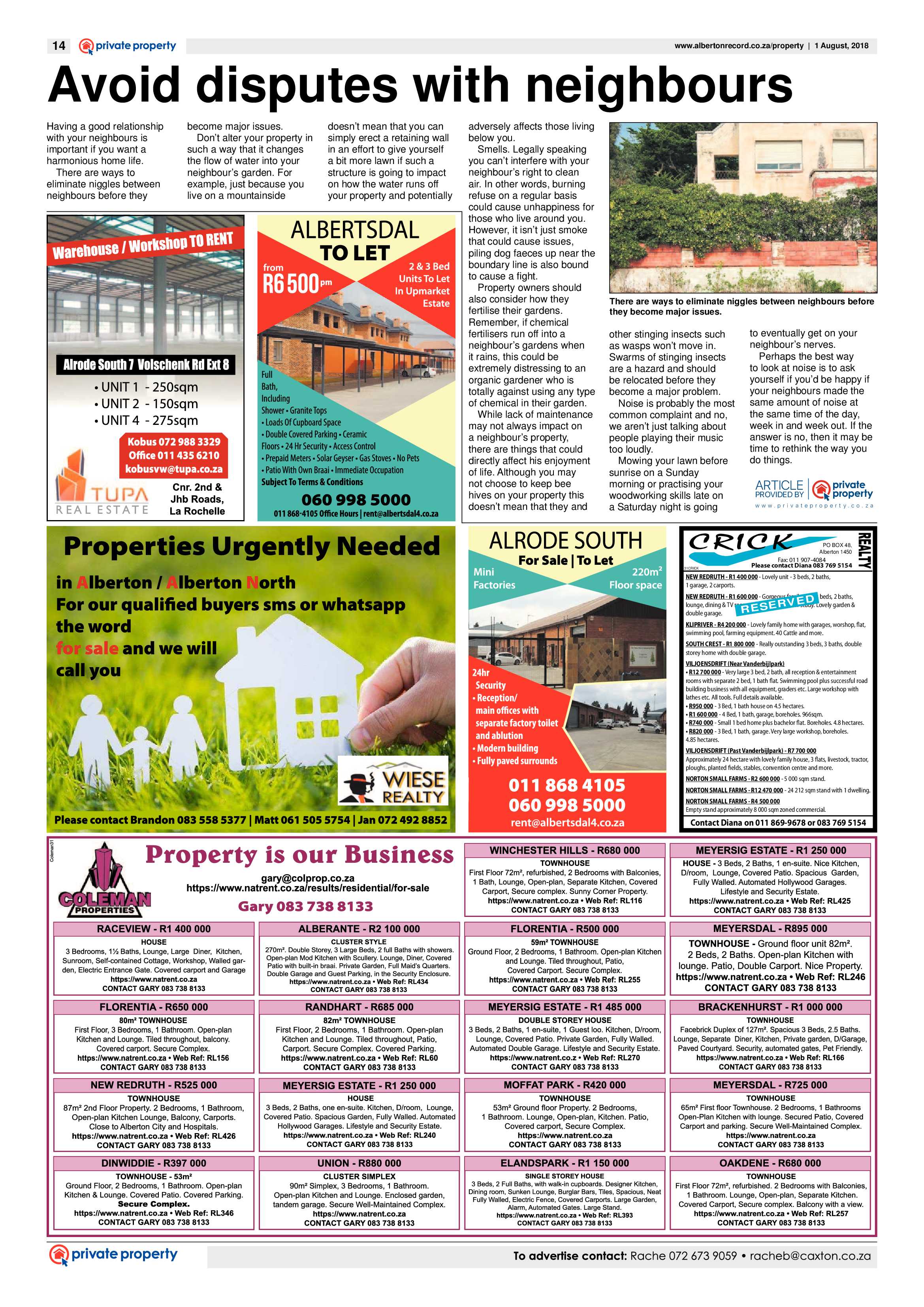 Alberton Record 01 August 2018 page 14