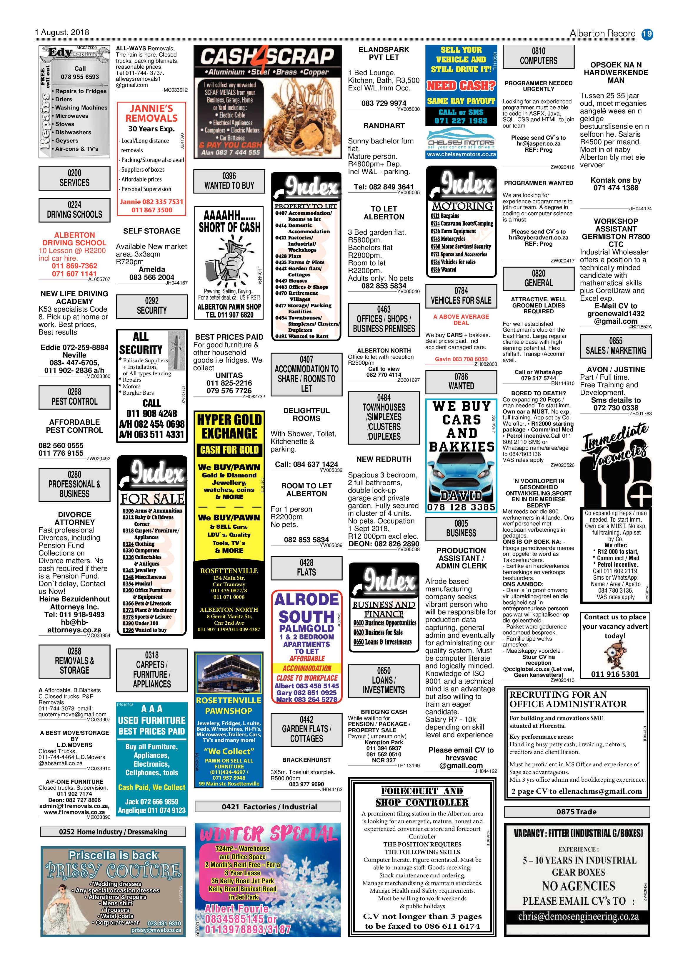 Alberton Record 01 August 2018 page 19