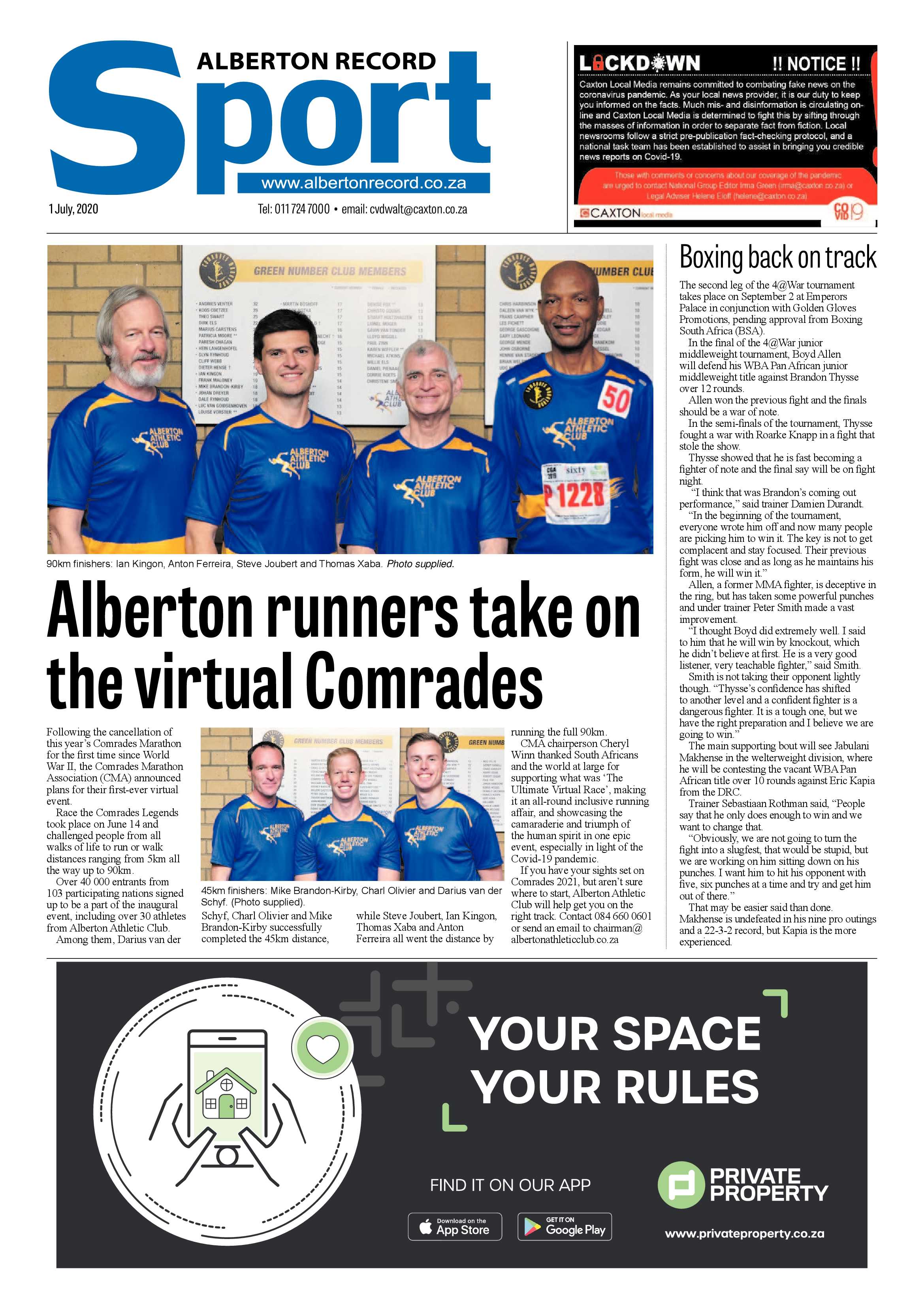 Alberton Record 01 July 2020 page 12