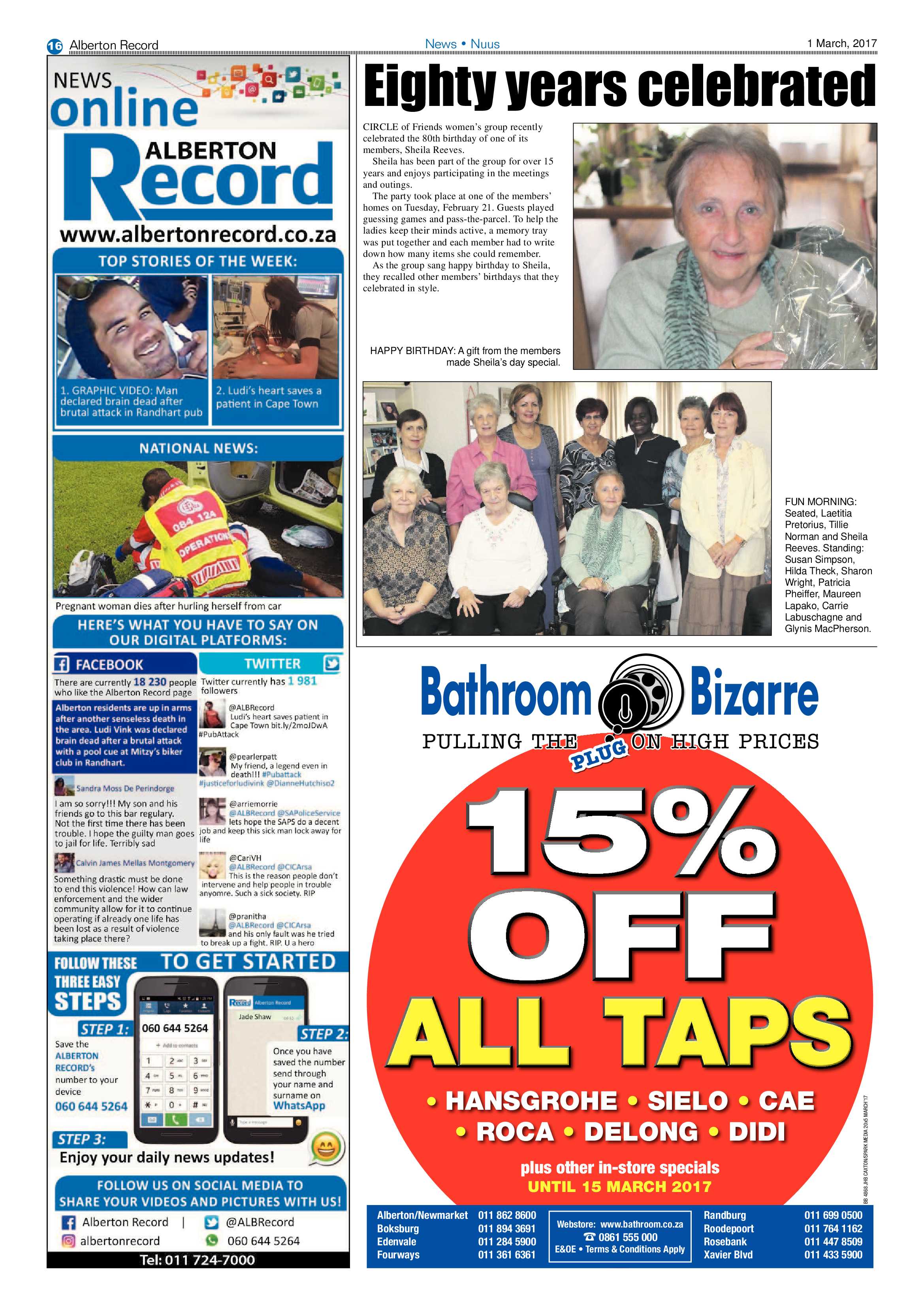 Alberton Record 01 March 2017 page 16