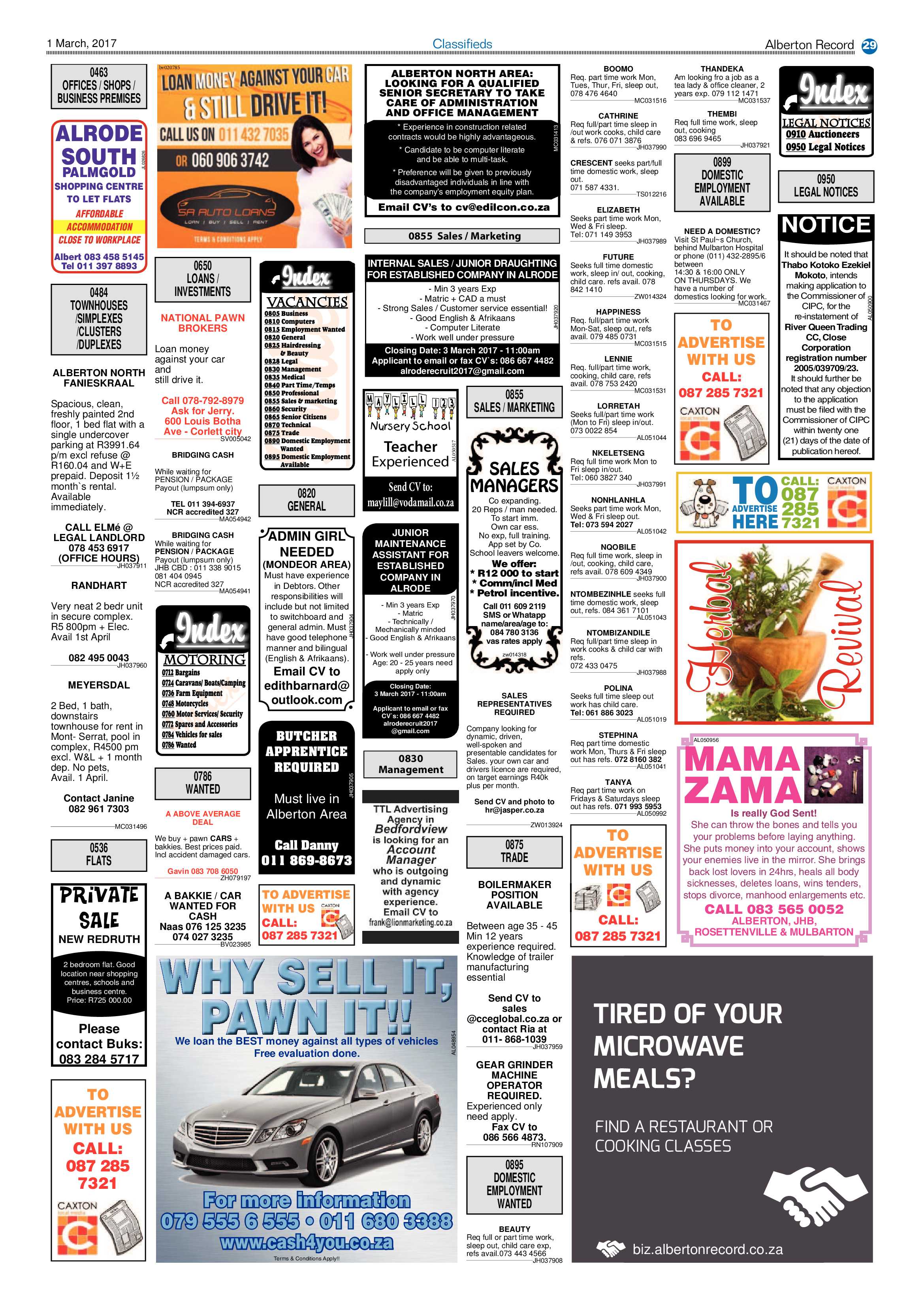 Alberton Record 01 March 2017 page 29