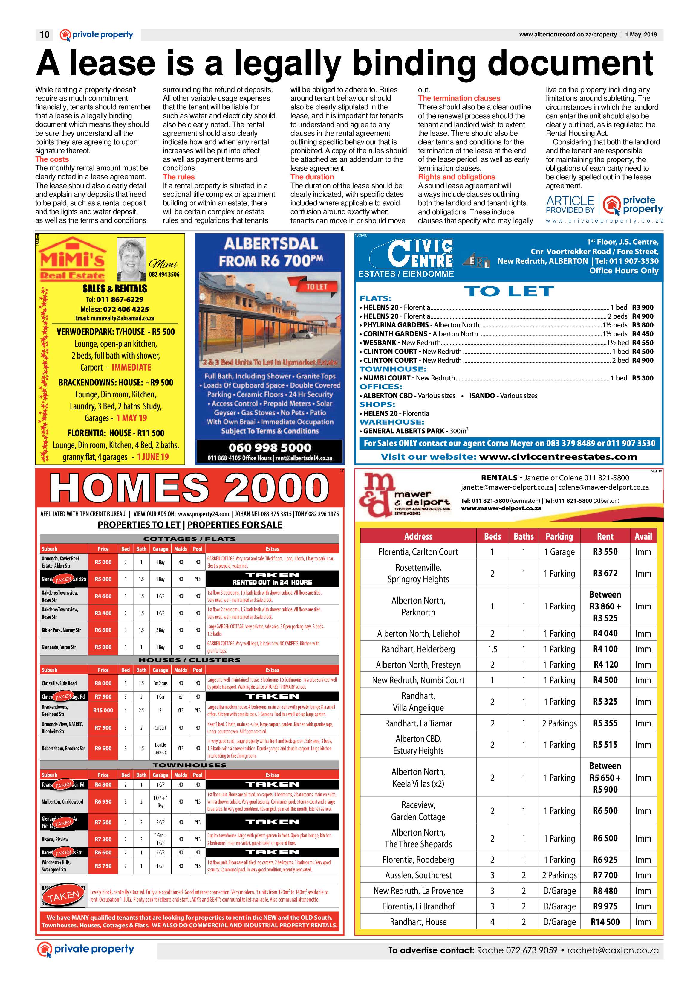 Alberton Record 01 May 2019 page 10