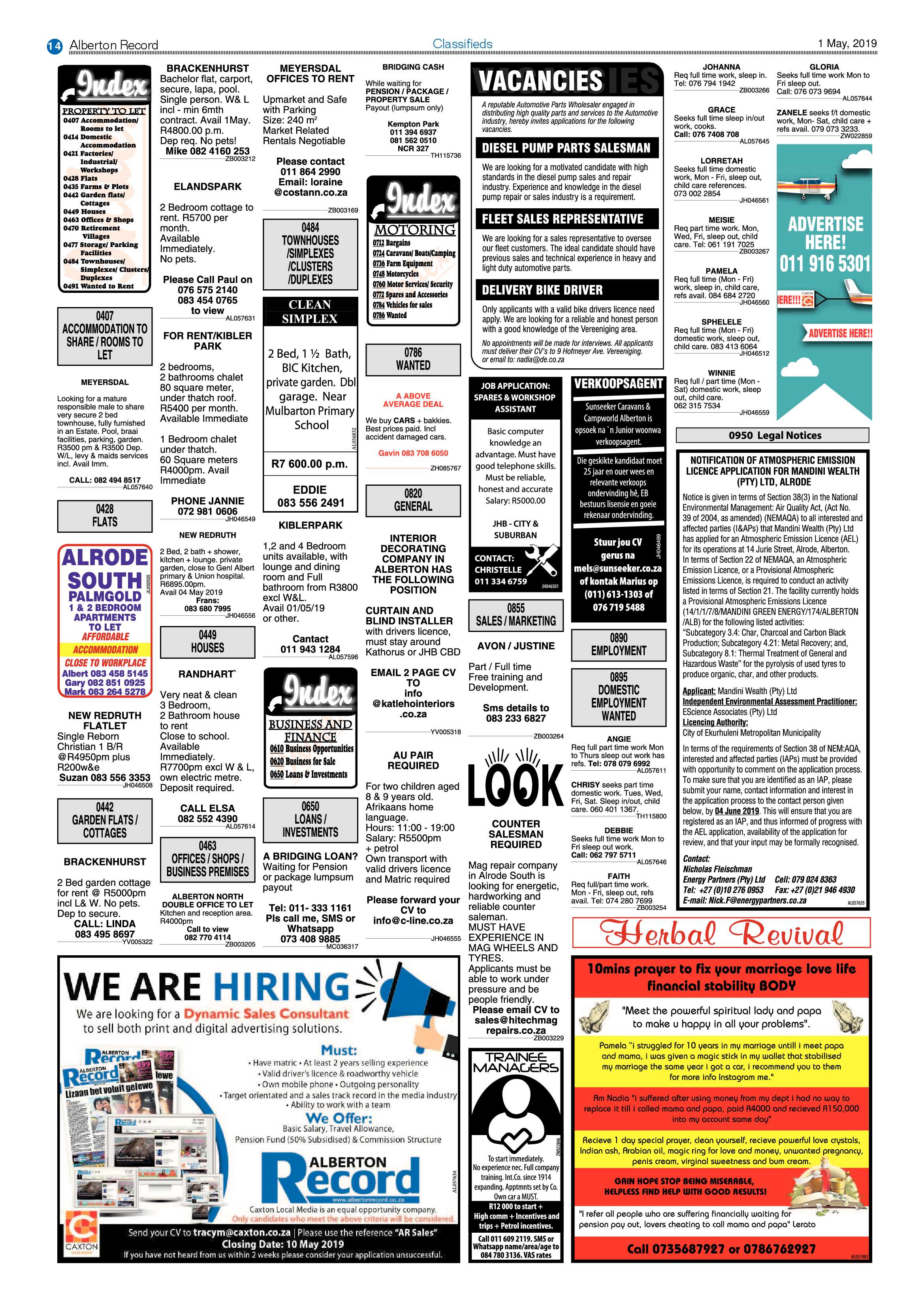 Alberton Record 01 May 2019 page 14