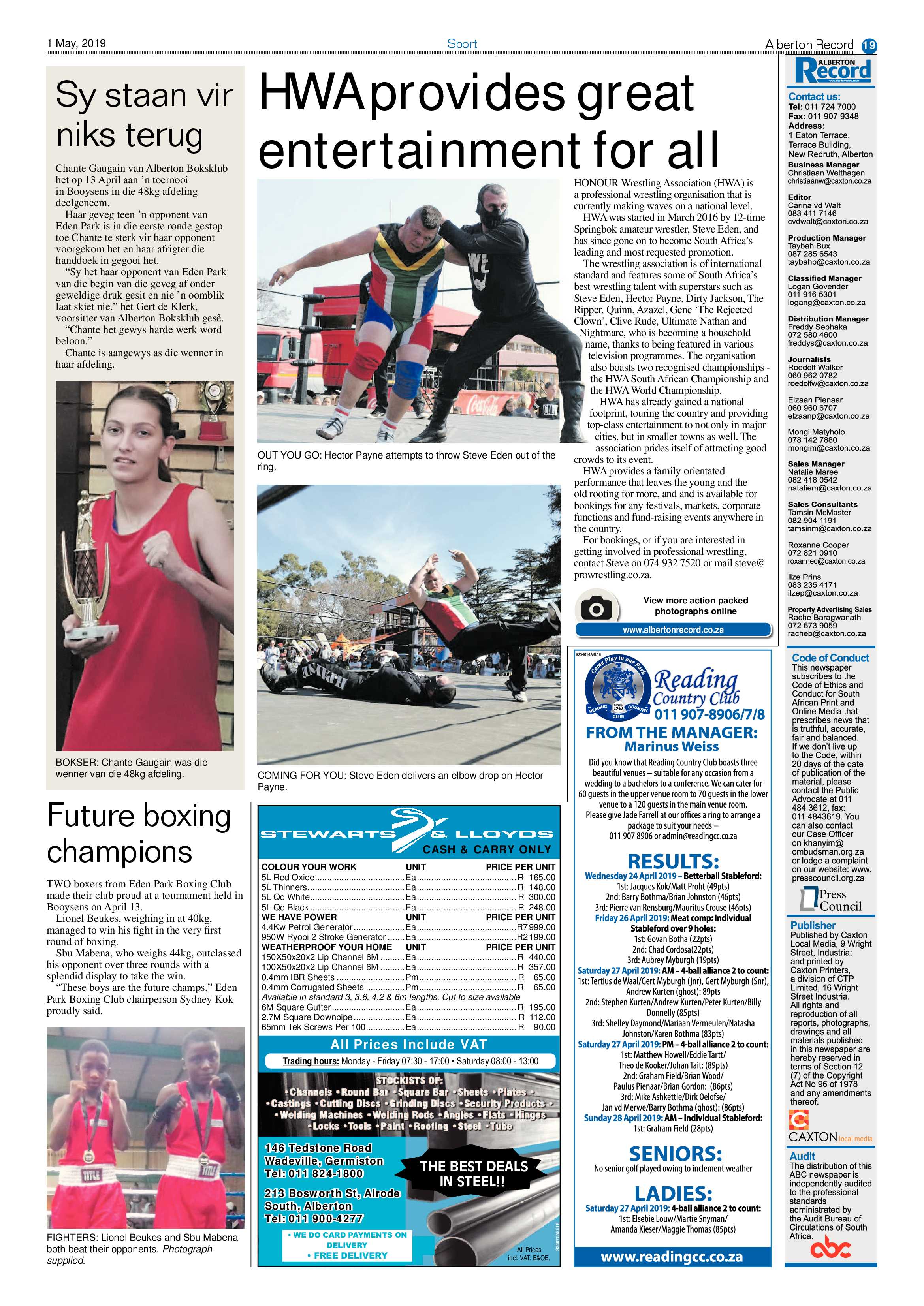 Alberton Record 01 May 2019 page 19