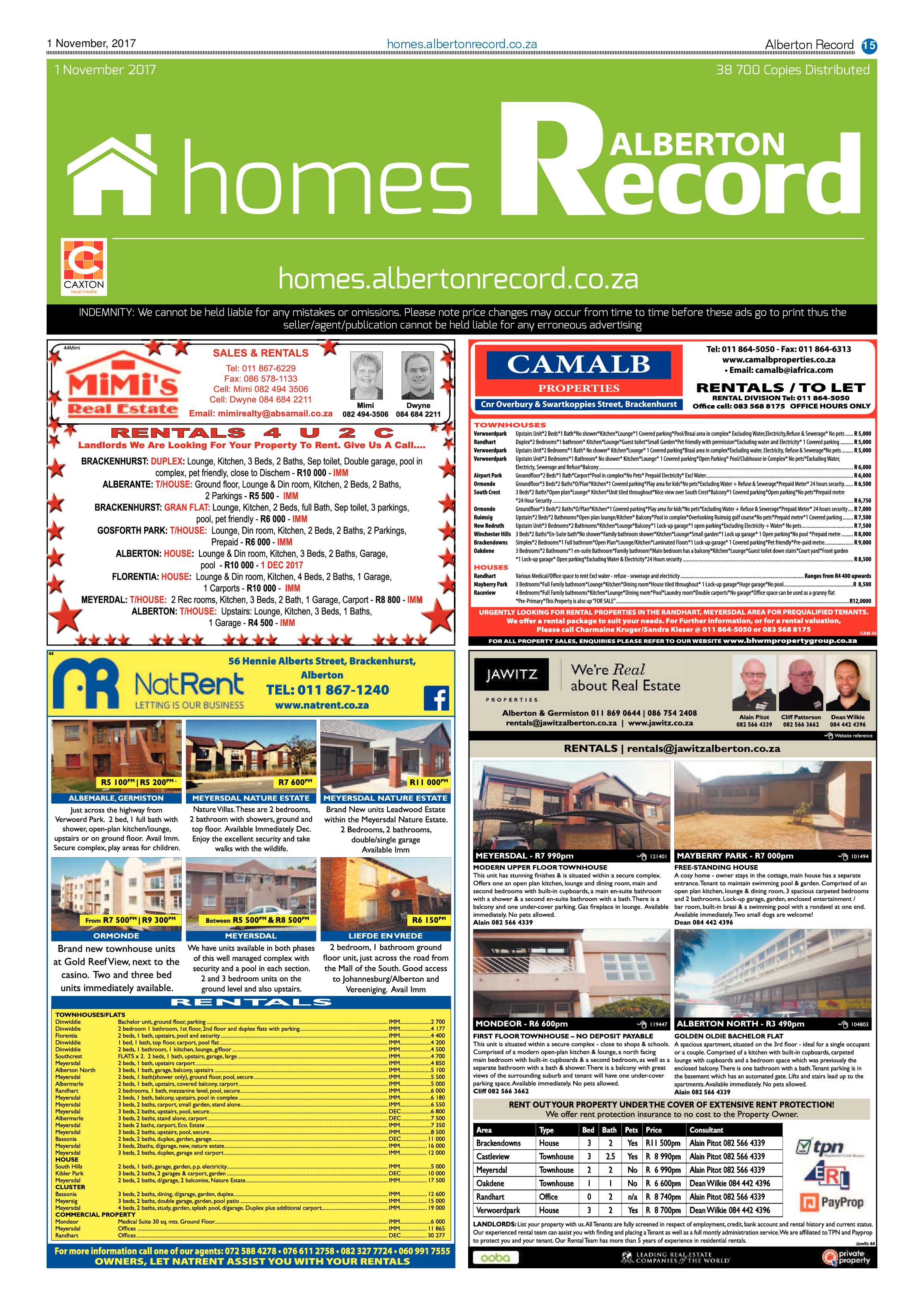 Alberton Record 01 November 2017 page 15