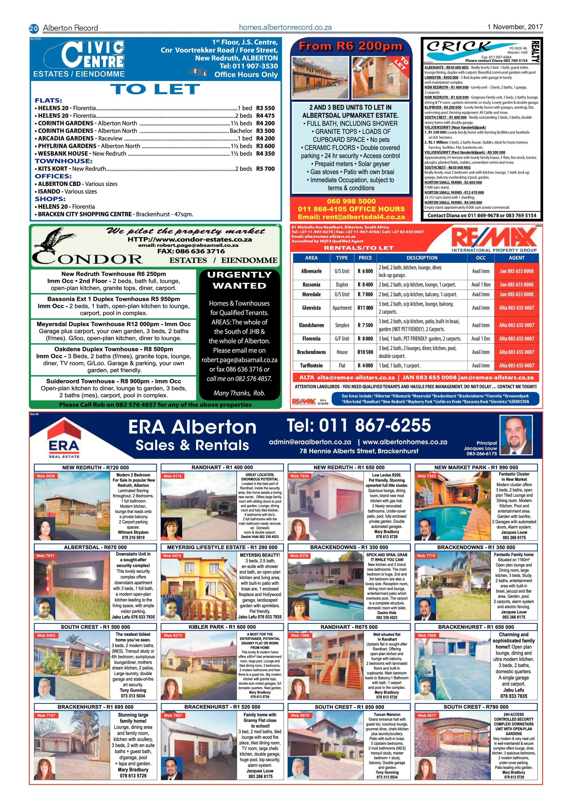 Alberton Record 01 November 2017 page 20
