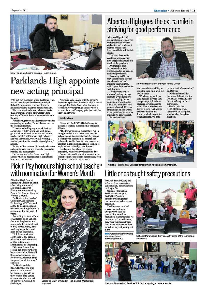 Alberton Record 01 September 2021 page 13