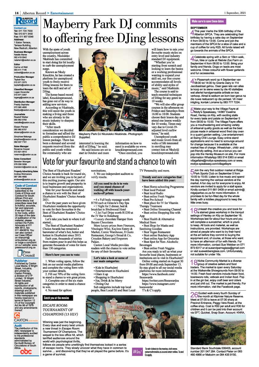 Alberton Record 01 September 2021 page 14