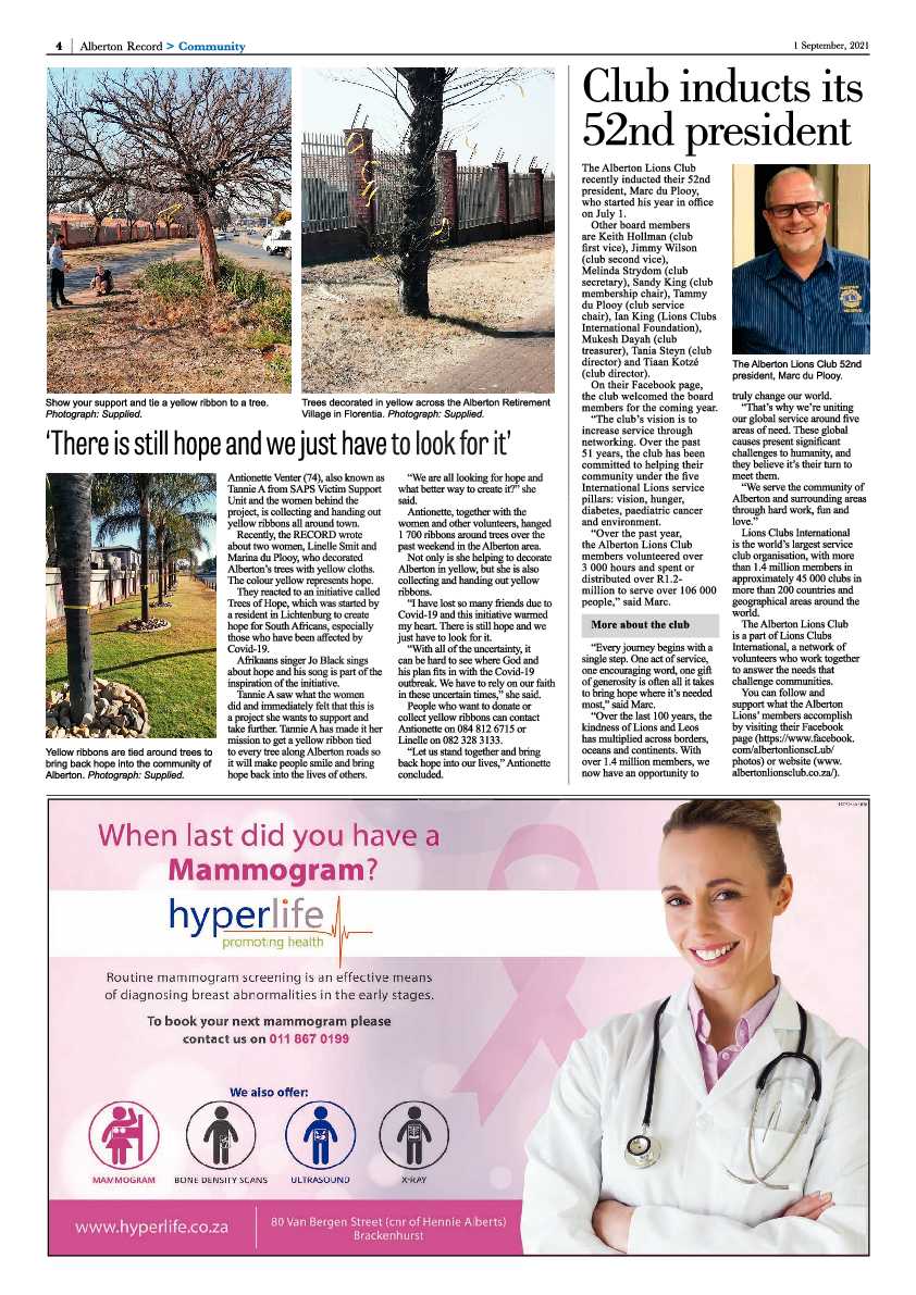 Alberton Record 01 September 2021 page 4