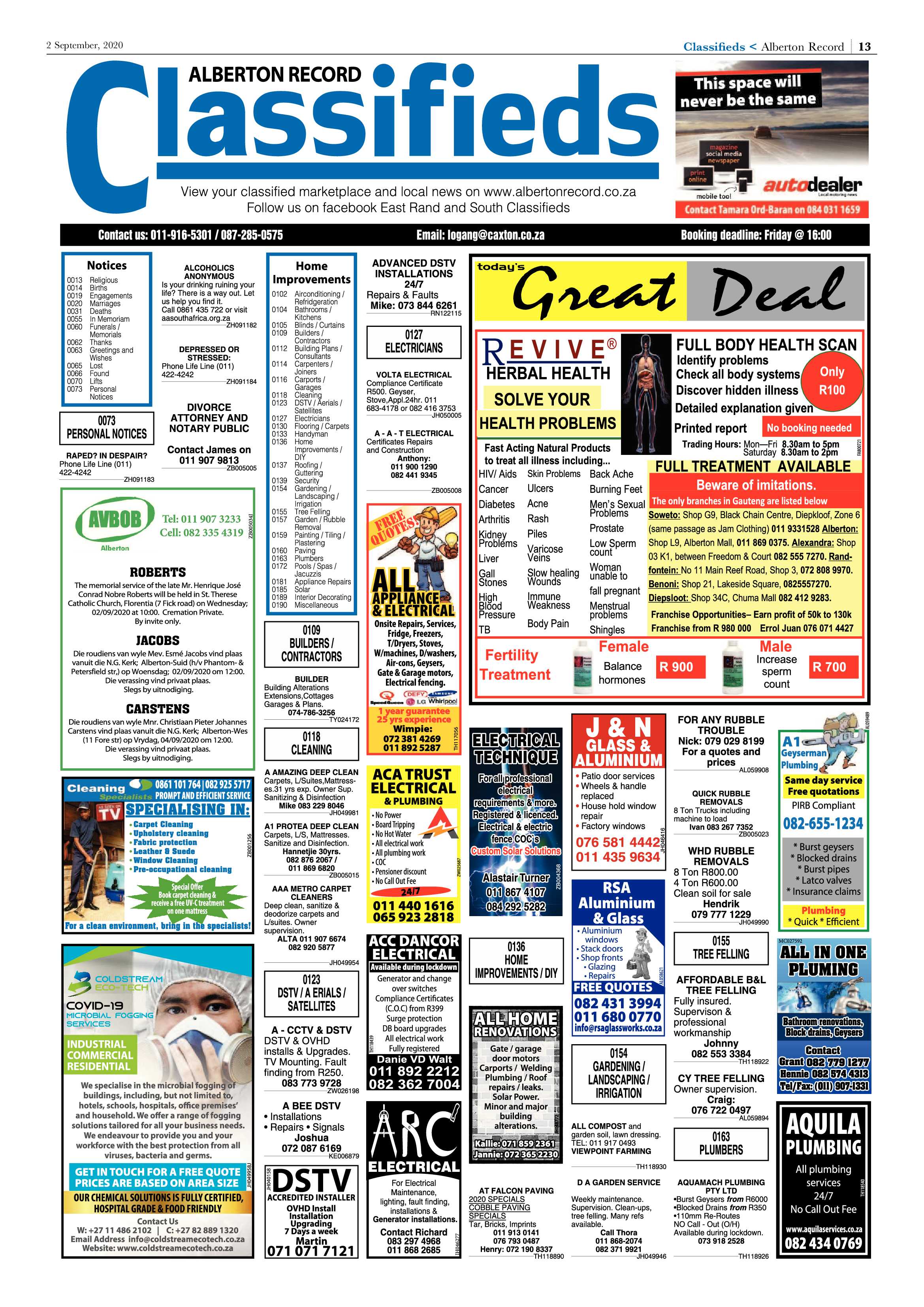 Alberton Record 02 September 2020 page 13