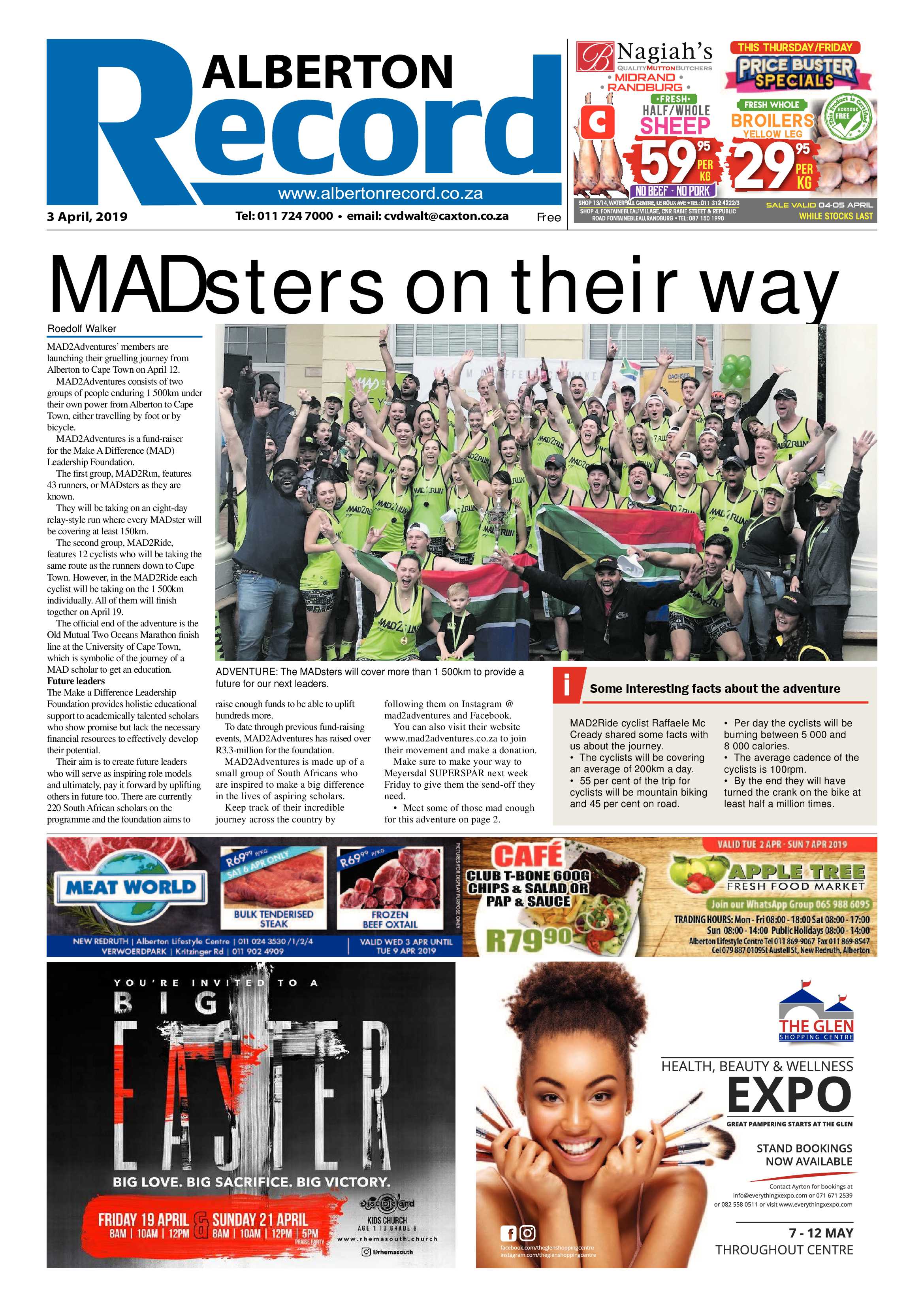 Alberton Record 03 April 2019 page 1