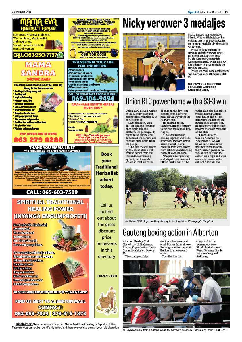 Alberton Record 03 November 2021 page 21