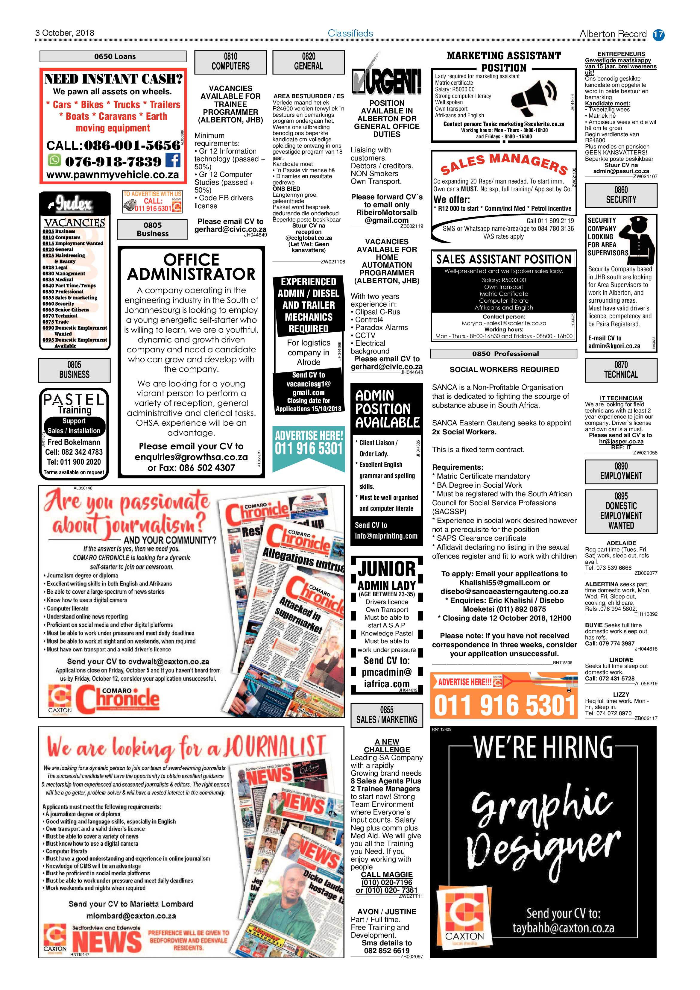 Alberton Record 03 October 2018 page 17