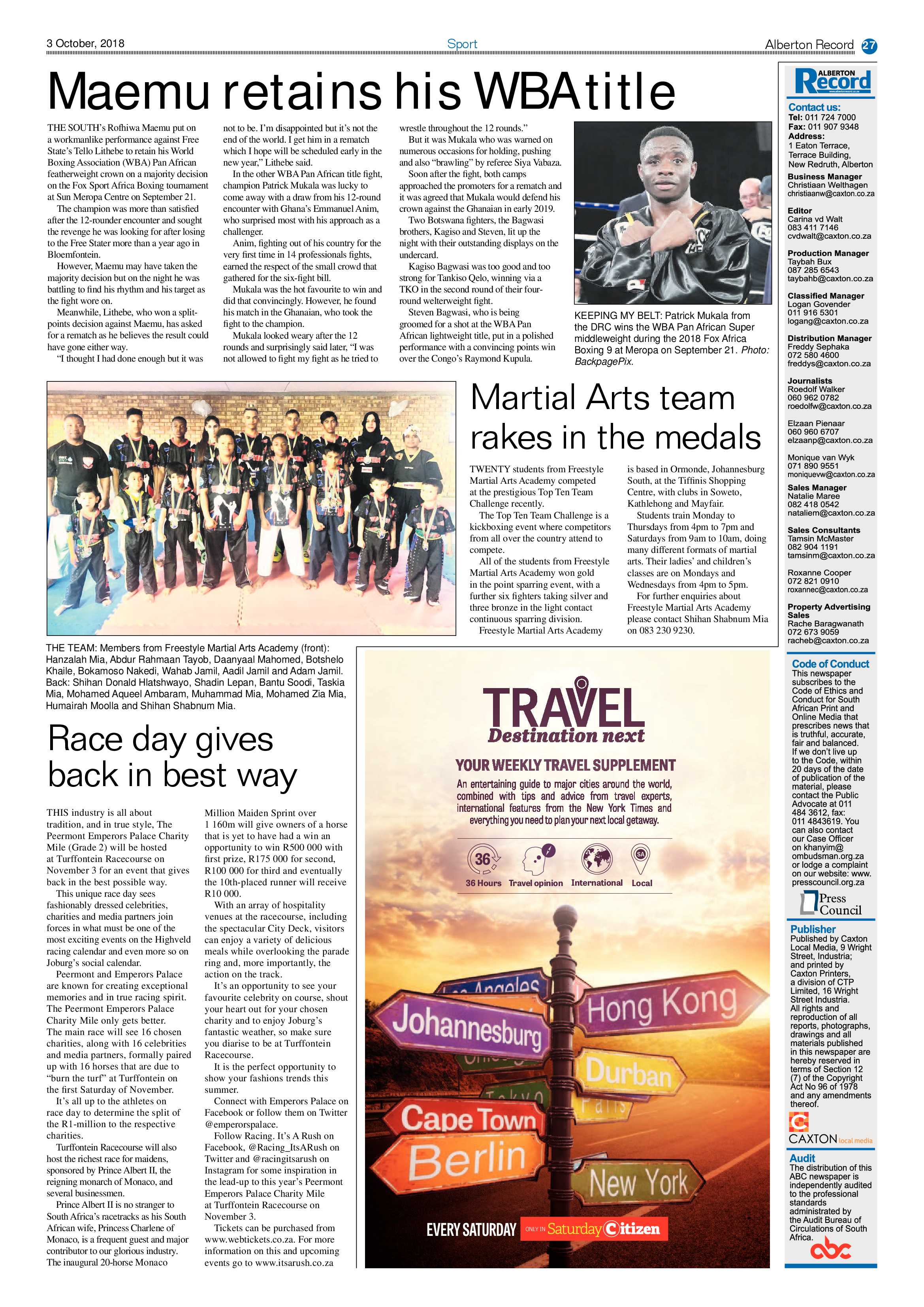Alberton Record 03 October 2018 page 27