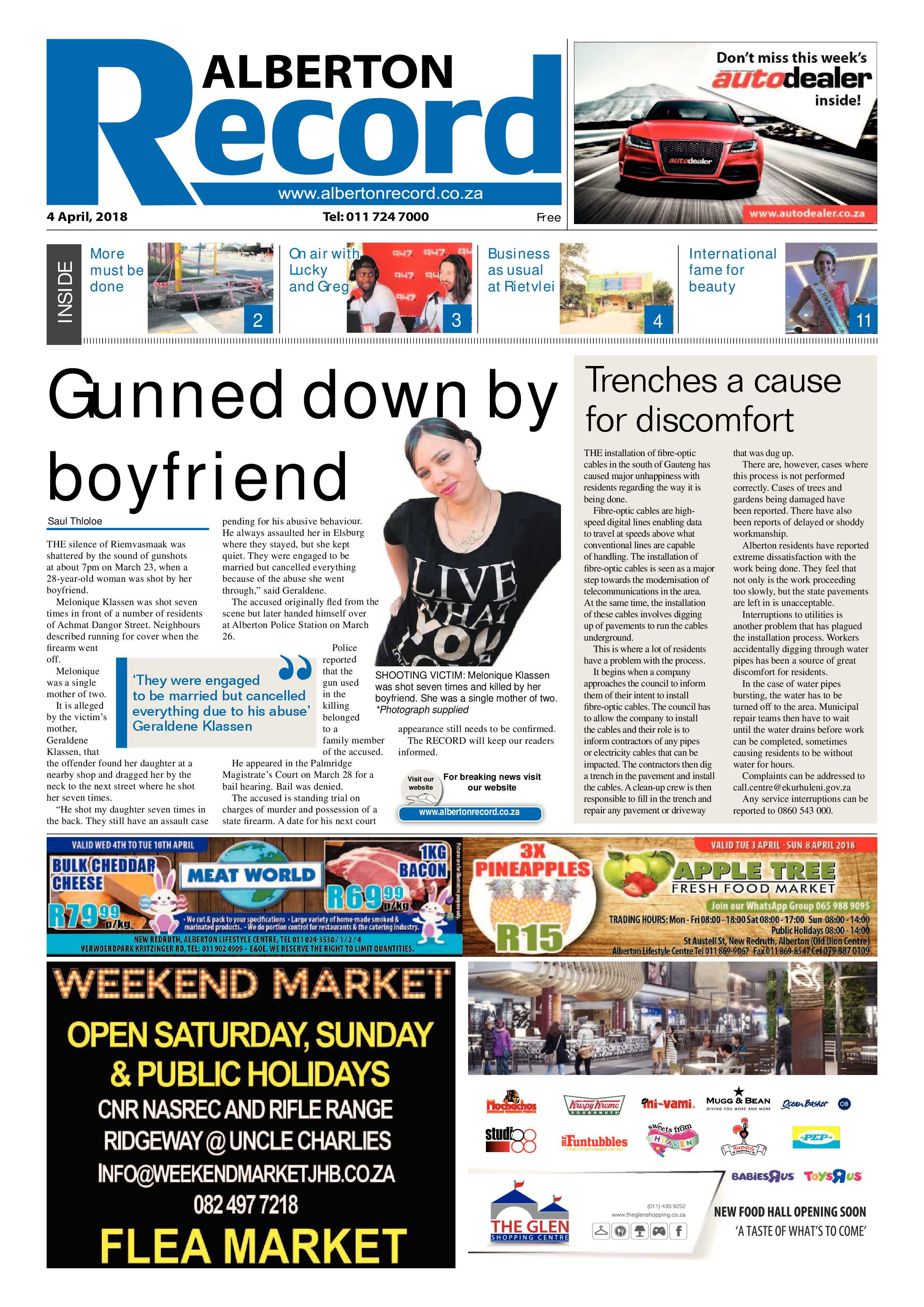 Alberton Record 04 April 2018 page 1