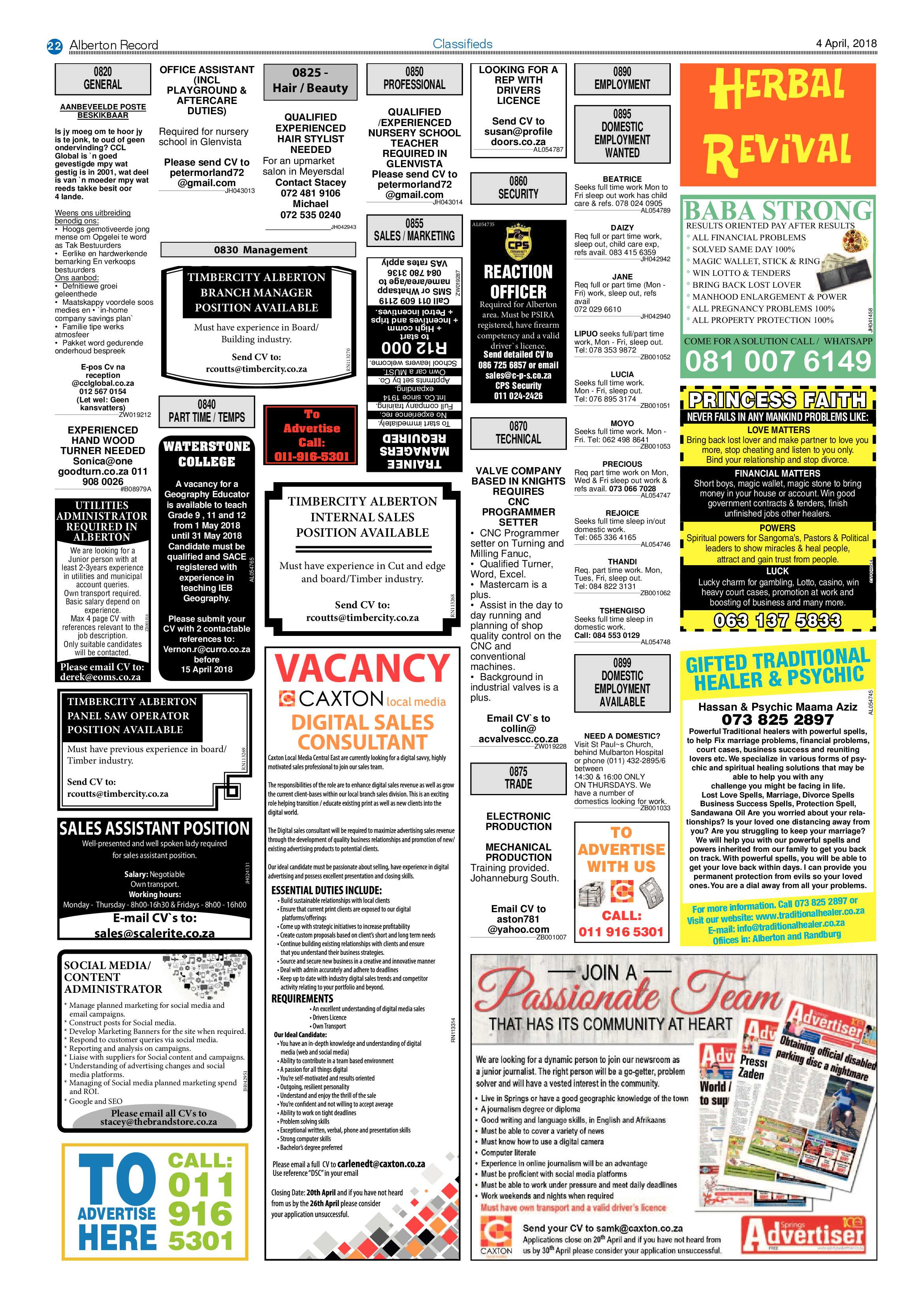 Alberton Record 04 April 2018 page 22