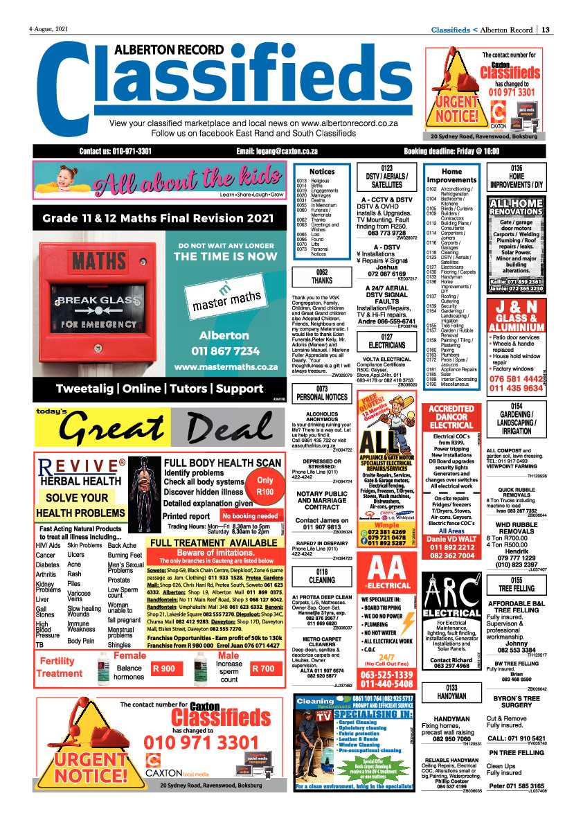 Alberton Record 04 August 2021 page 13