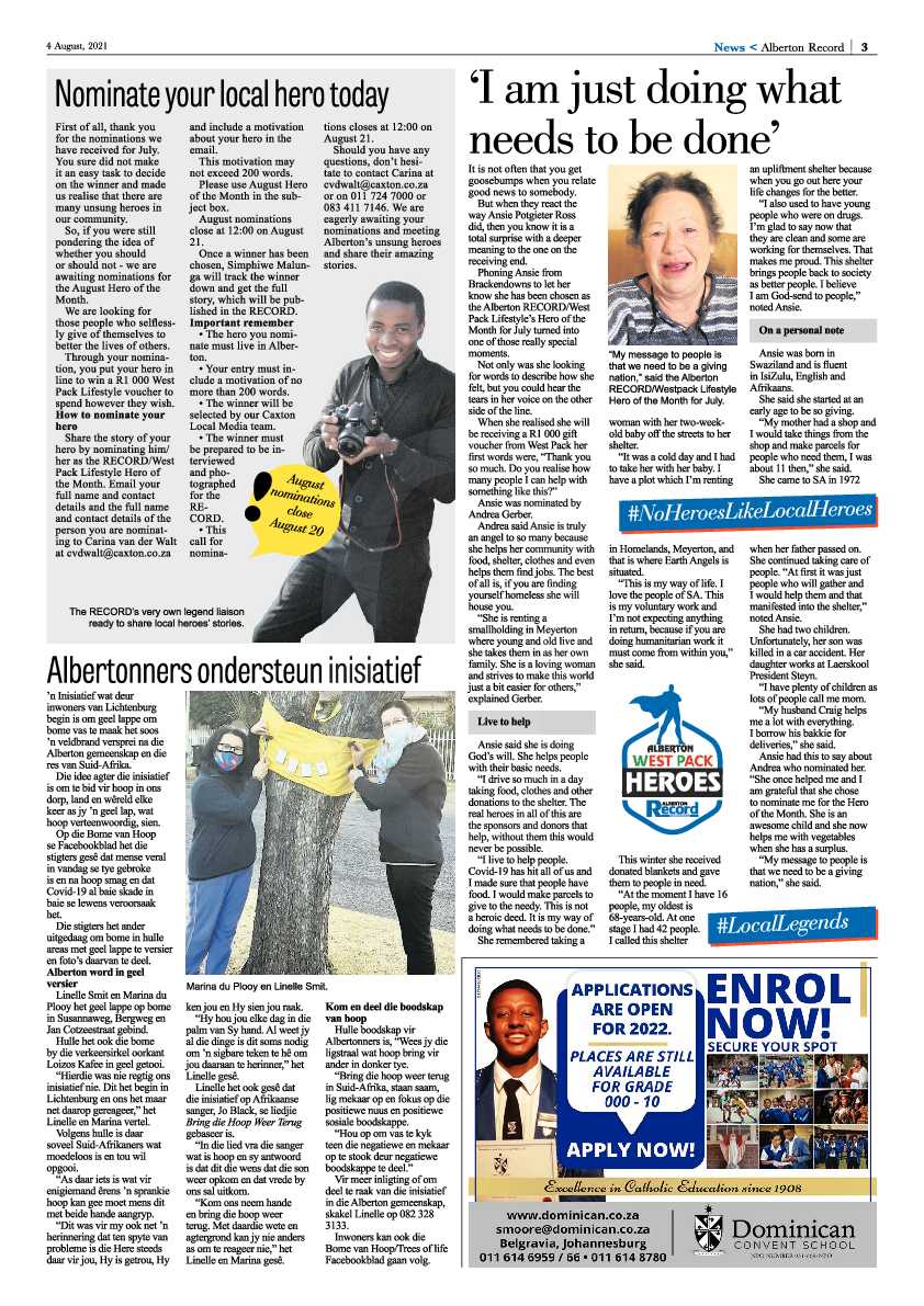 Alberton Record 04 August 2021 page 3
