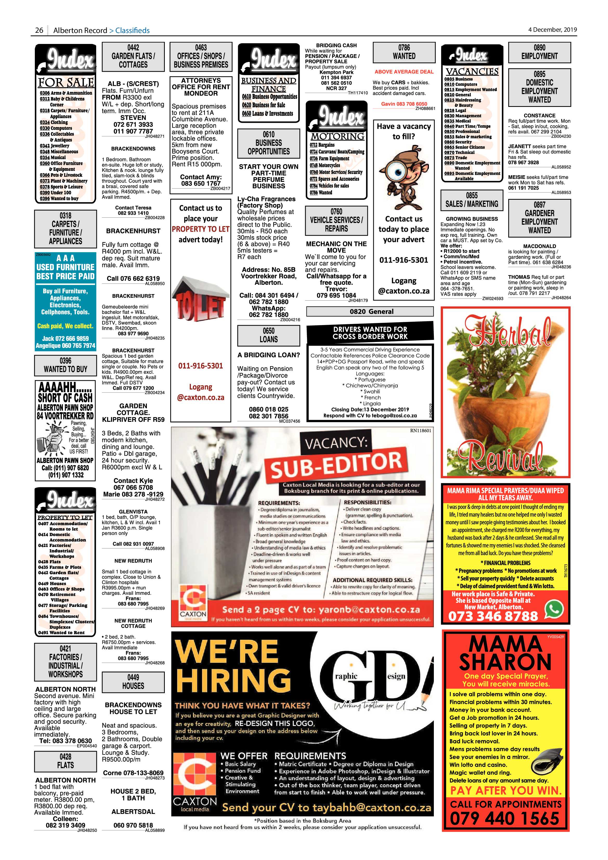 Alberton Record 04 December 2019 page 26