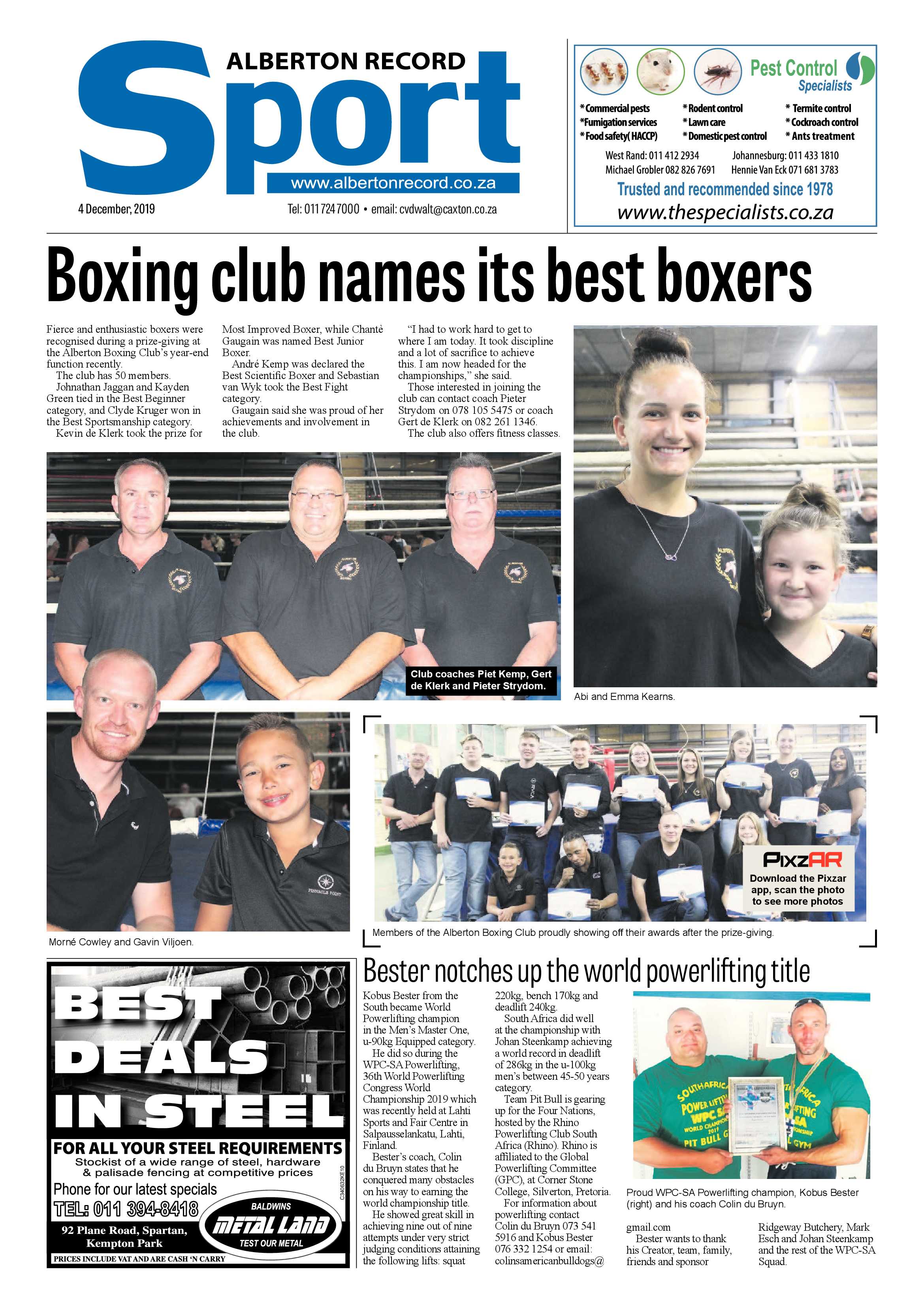 Alberton Record 04 December 2019 page 28