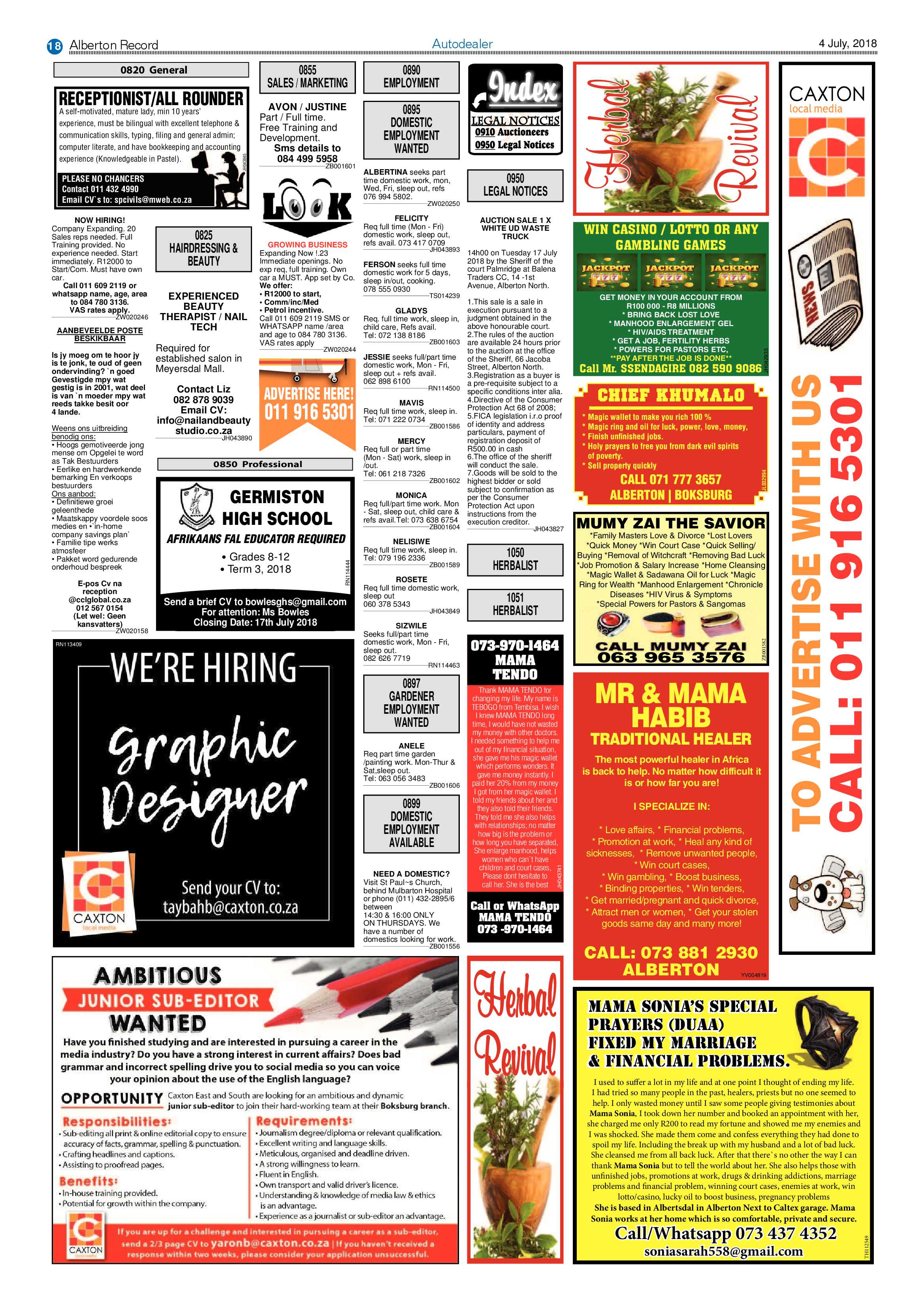 Alberton Record 04 July 2018 page 18