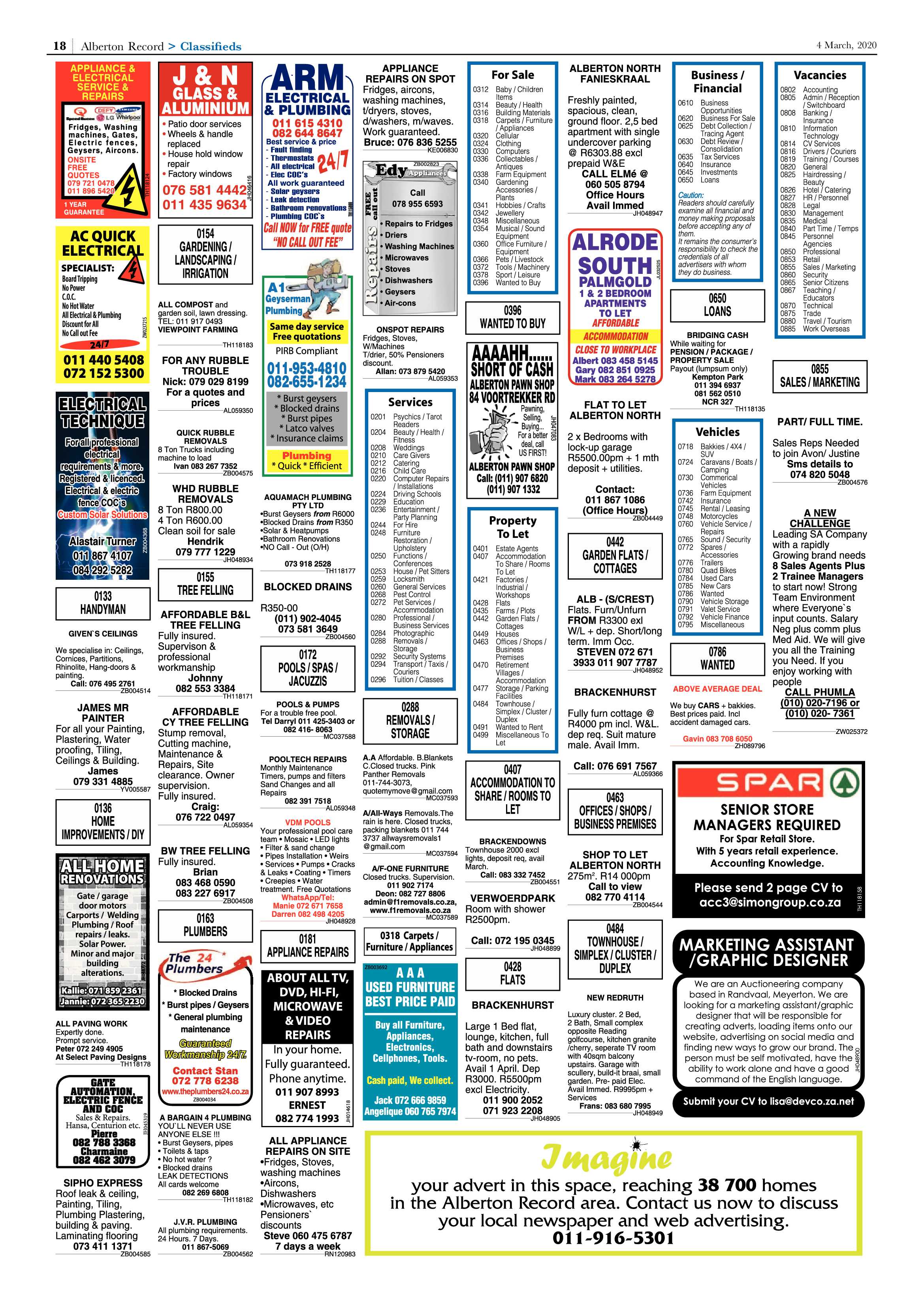 Alberton Record 04 March 2020 page 18