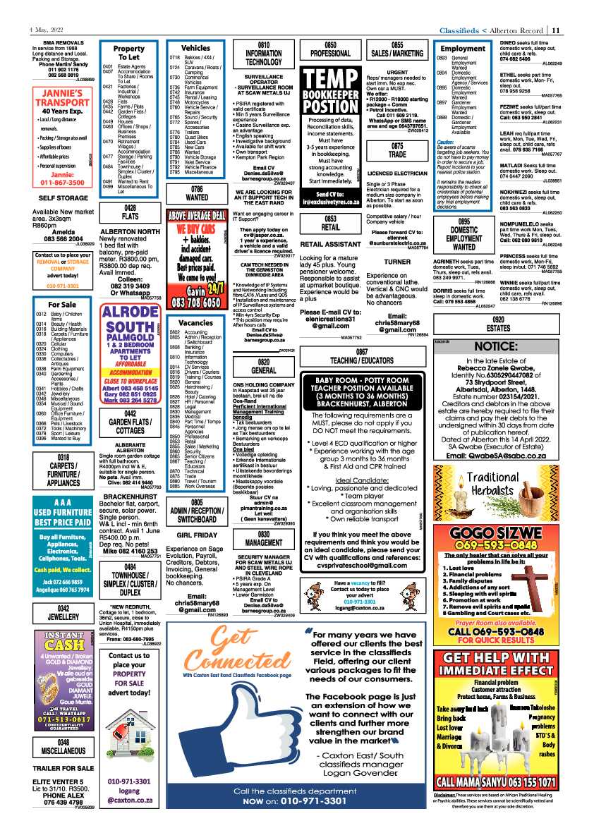 Alberton Record 04 May 2022 page 13