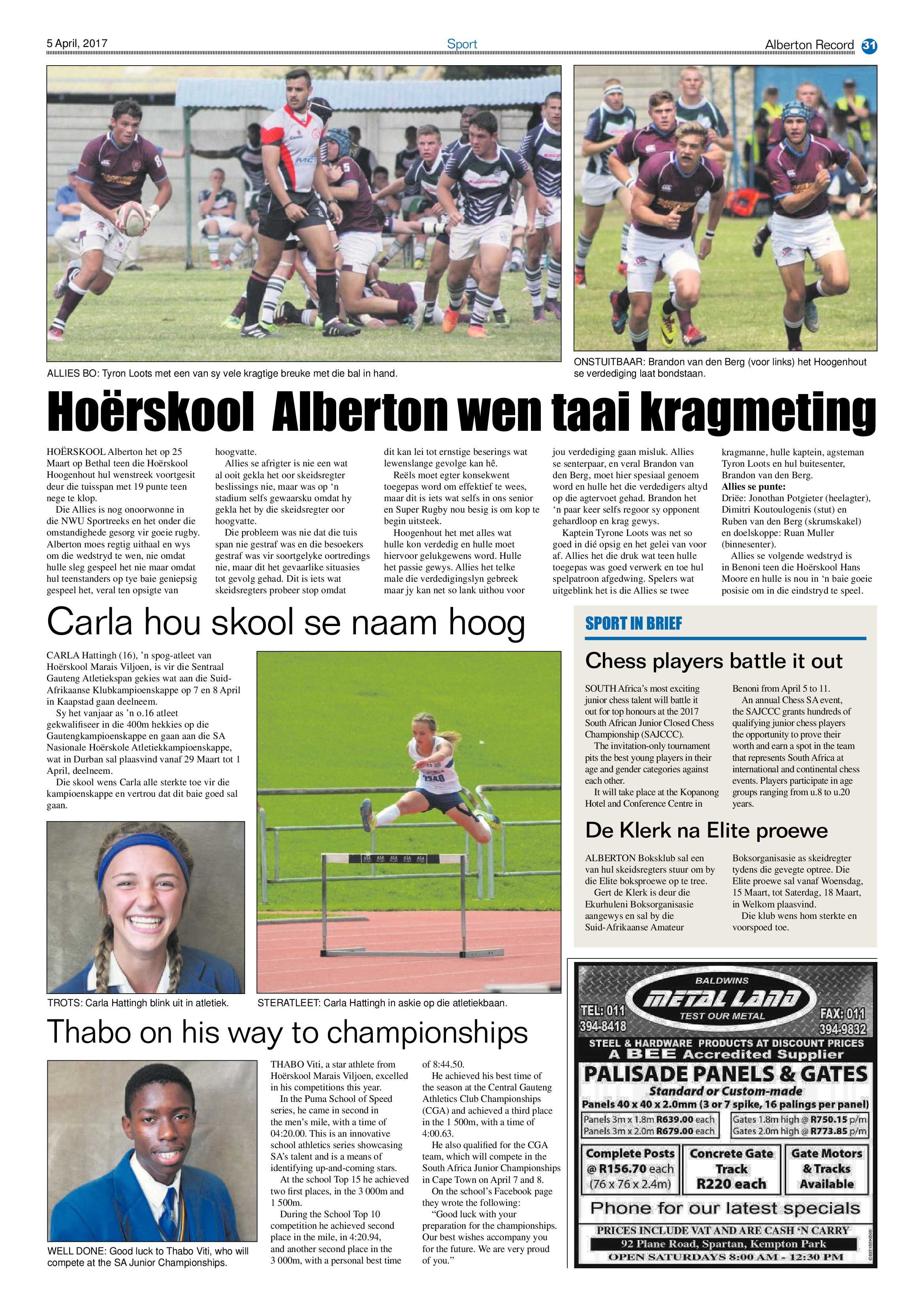Alberton Record 05 April 2017 page 31
