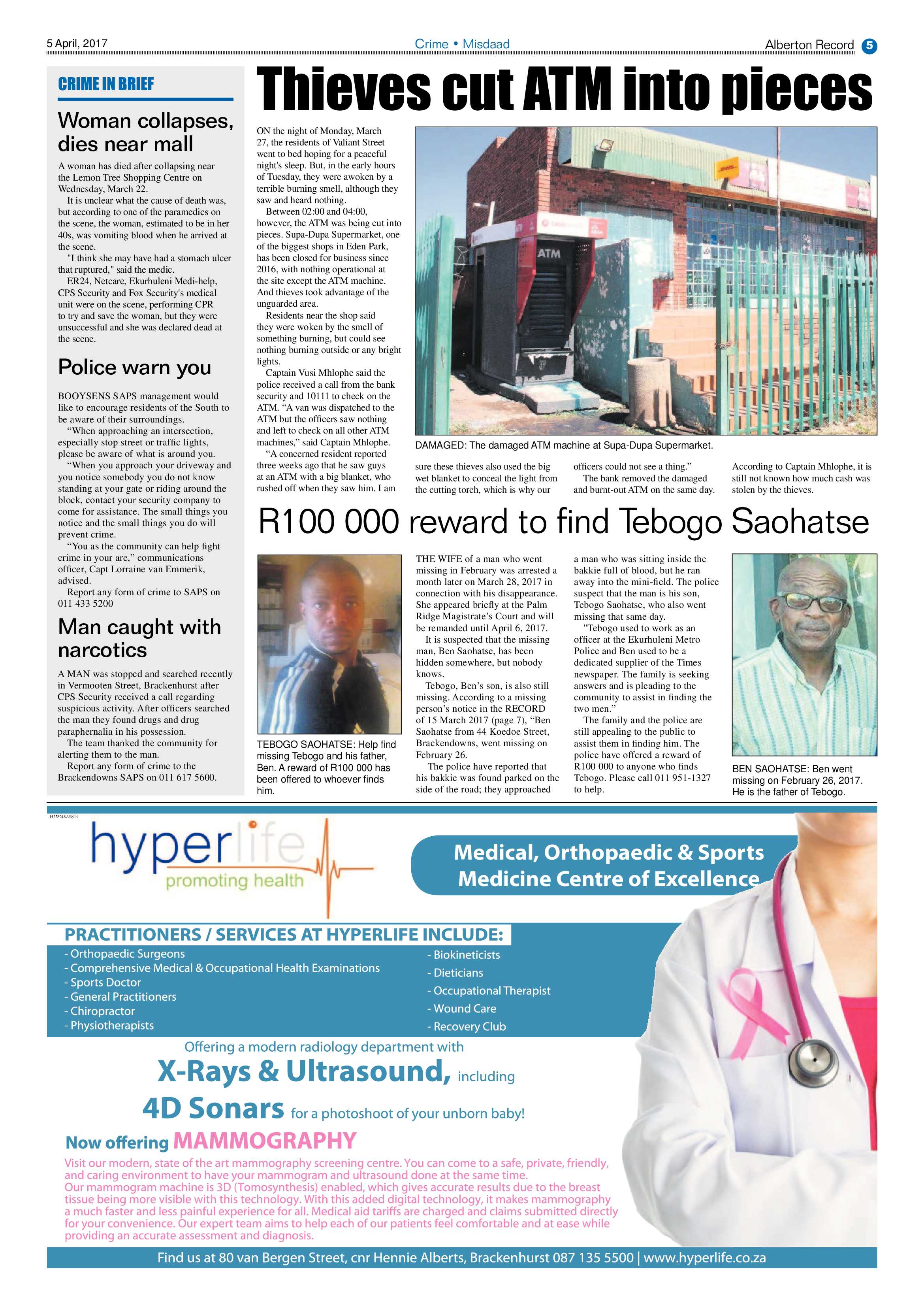 Alberton Record 05 April 2017 page 5