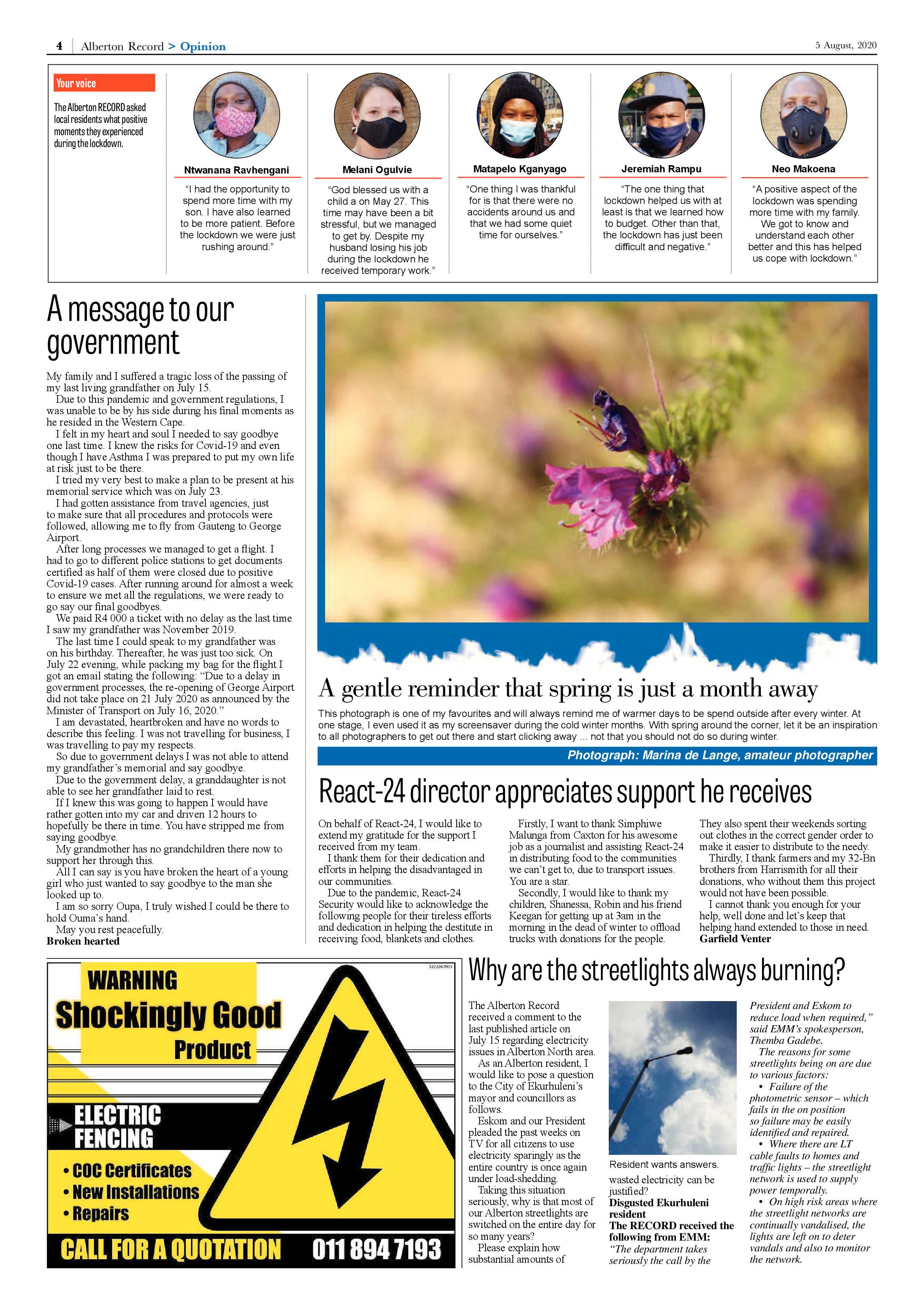 Alberton Record 05 August 2020 page 4