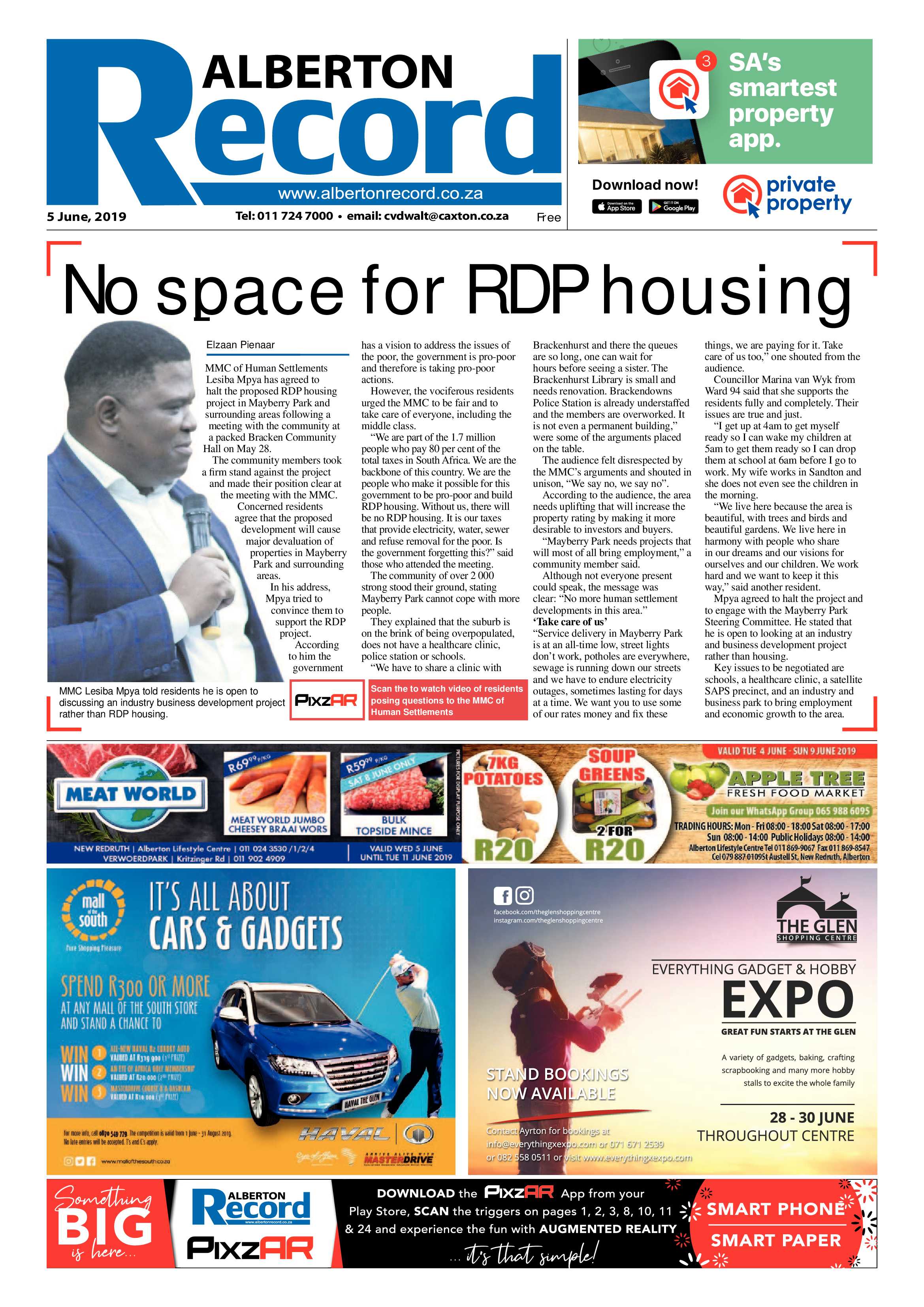 Alberton Record 05 June 2019 page 1