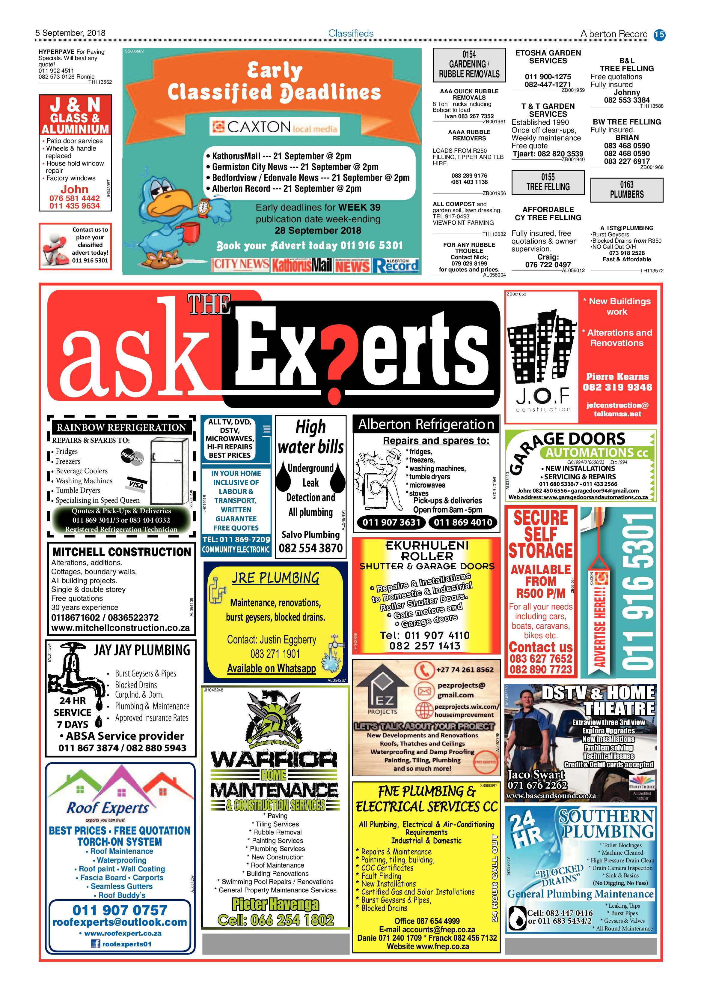 Alberton Record 05 September 2018 page 15