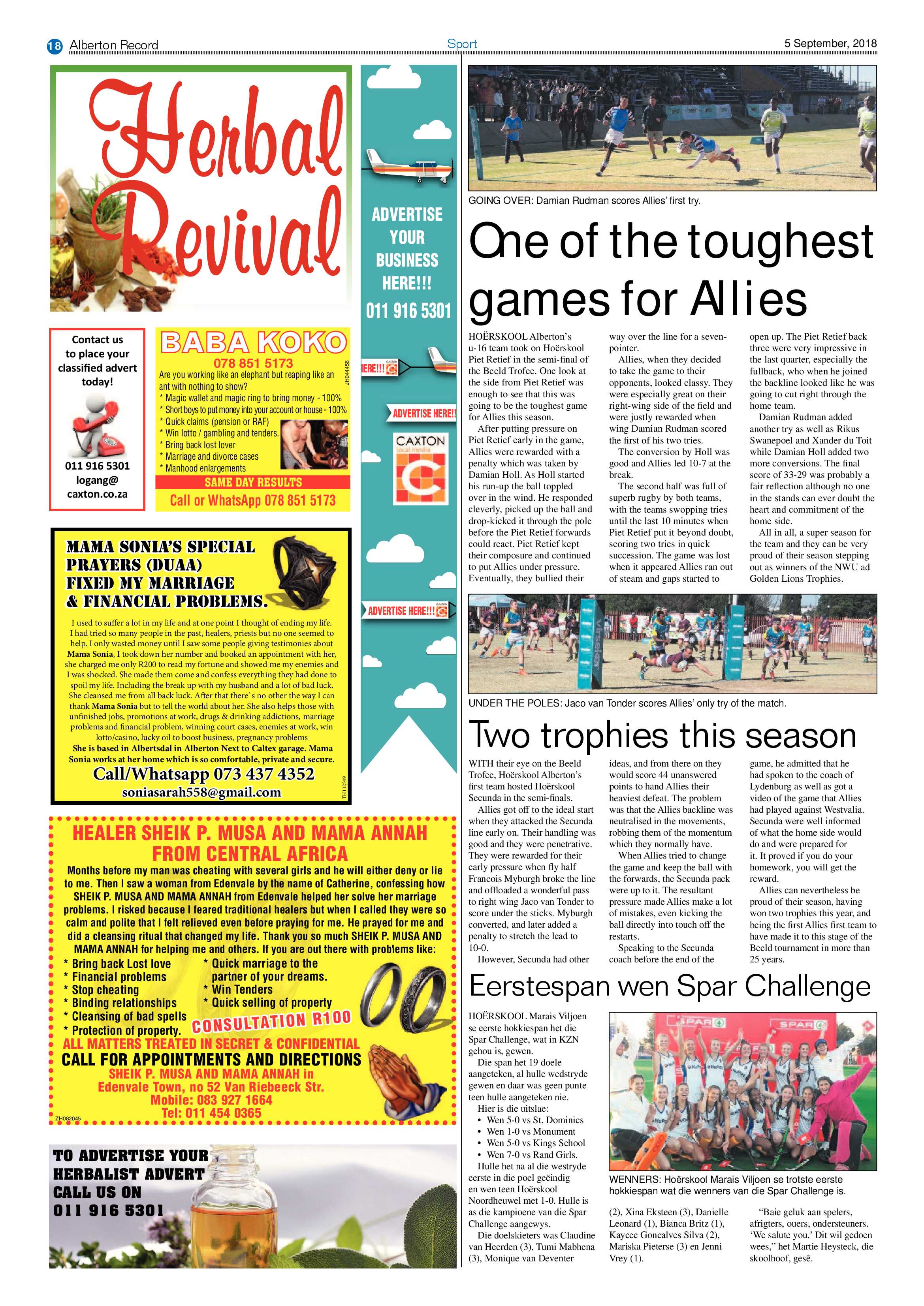 Alberton Record 05 September 2018 page 18
