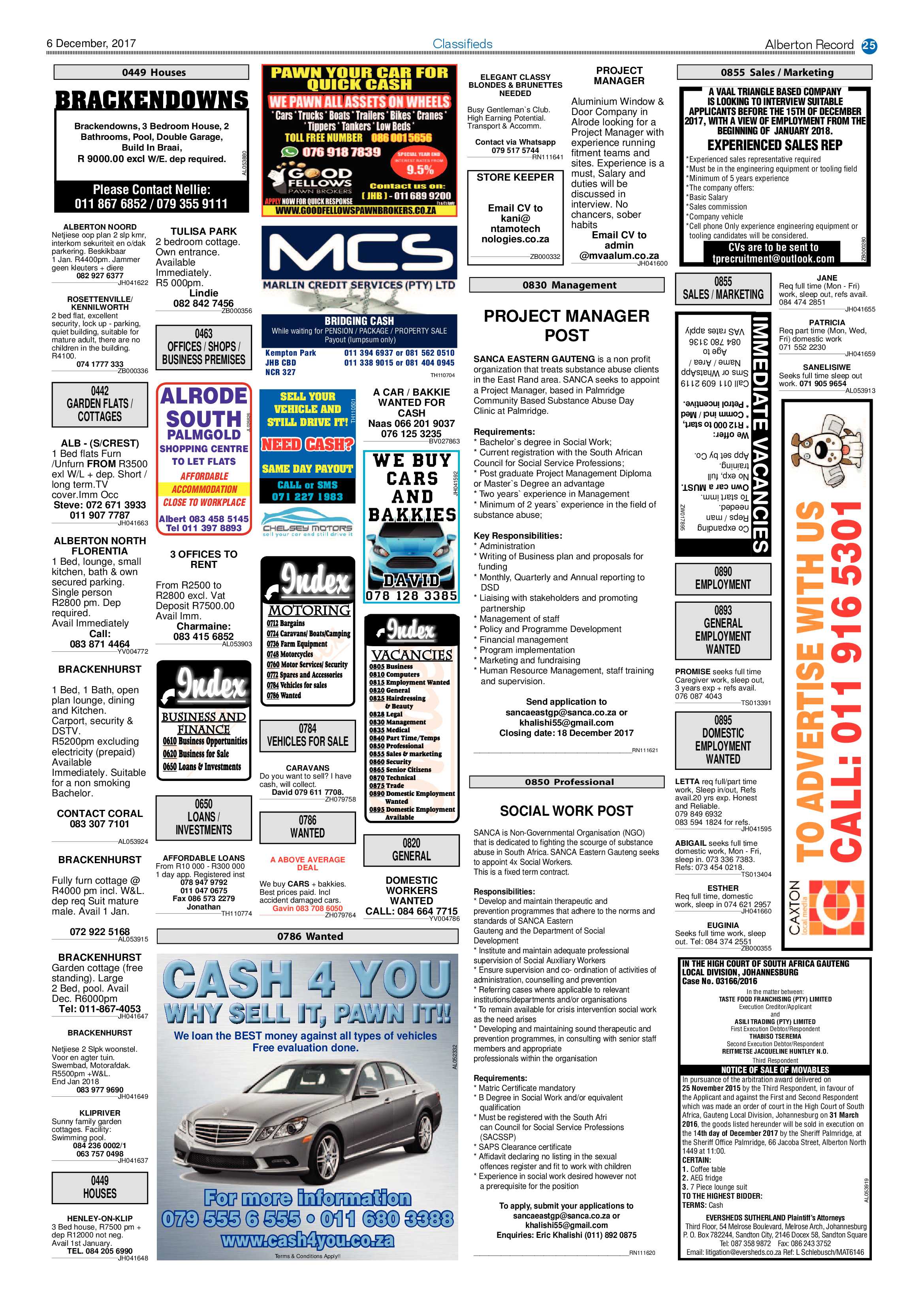 Alberton Record 06 December 2017 page 25