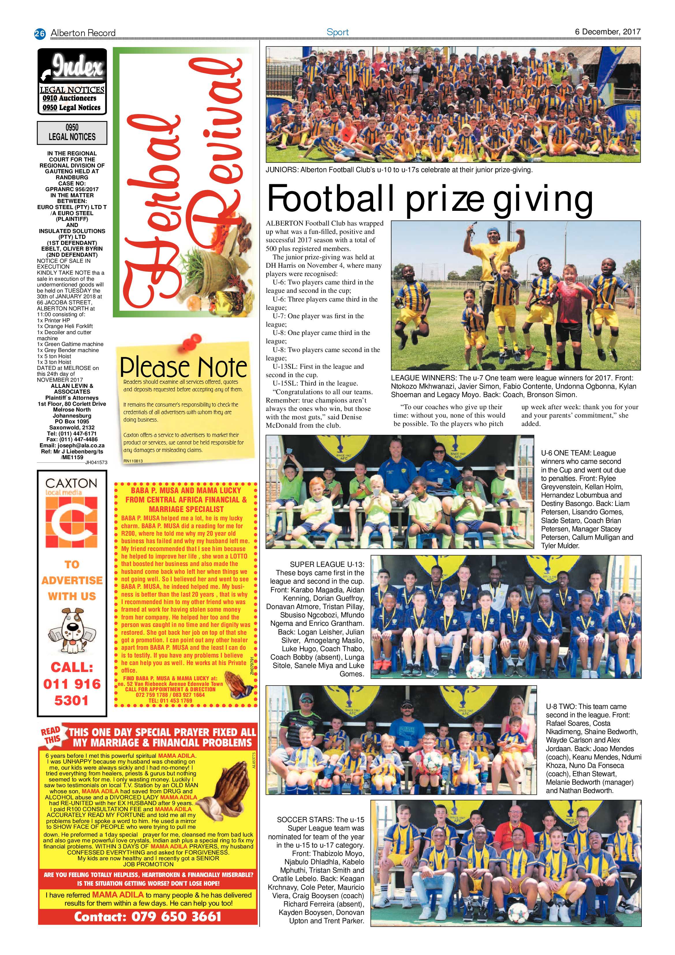 Alberton Record 06 December 2017 page 26