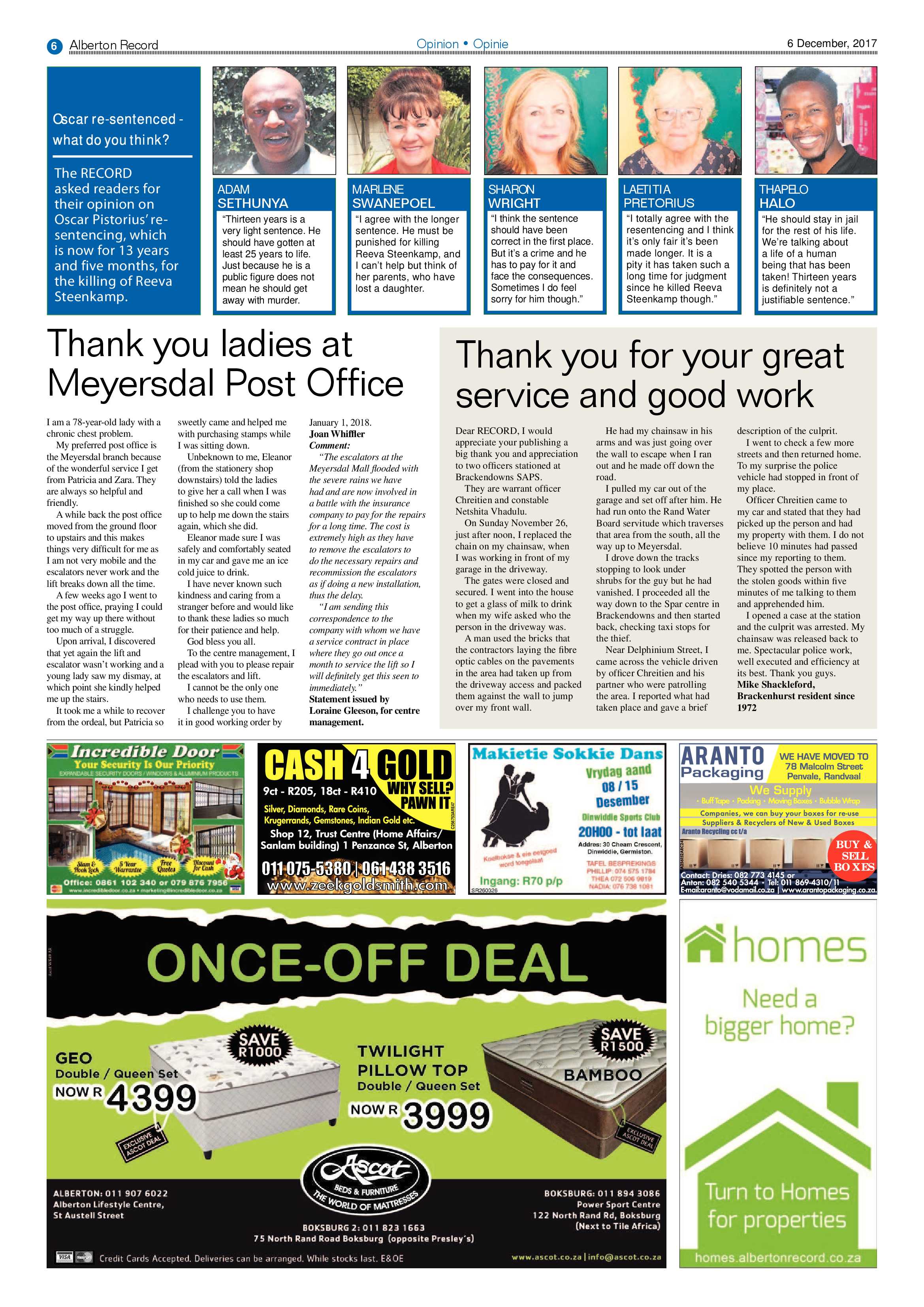 Alberton Record 06 December 2017 page 6