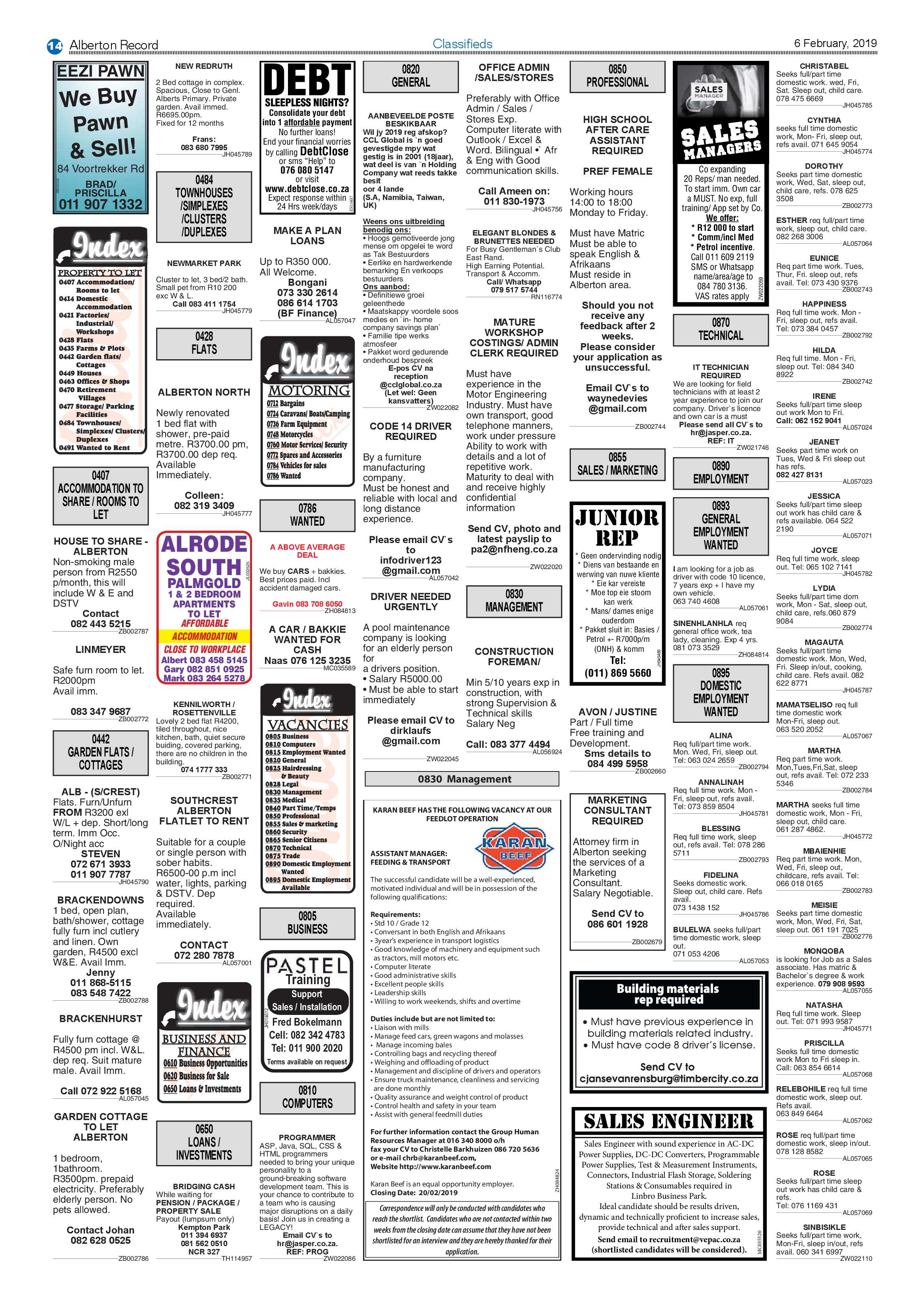 Alberton Record 06 February 2019 page 14