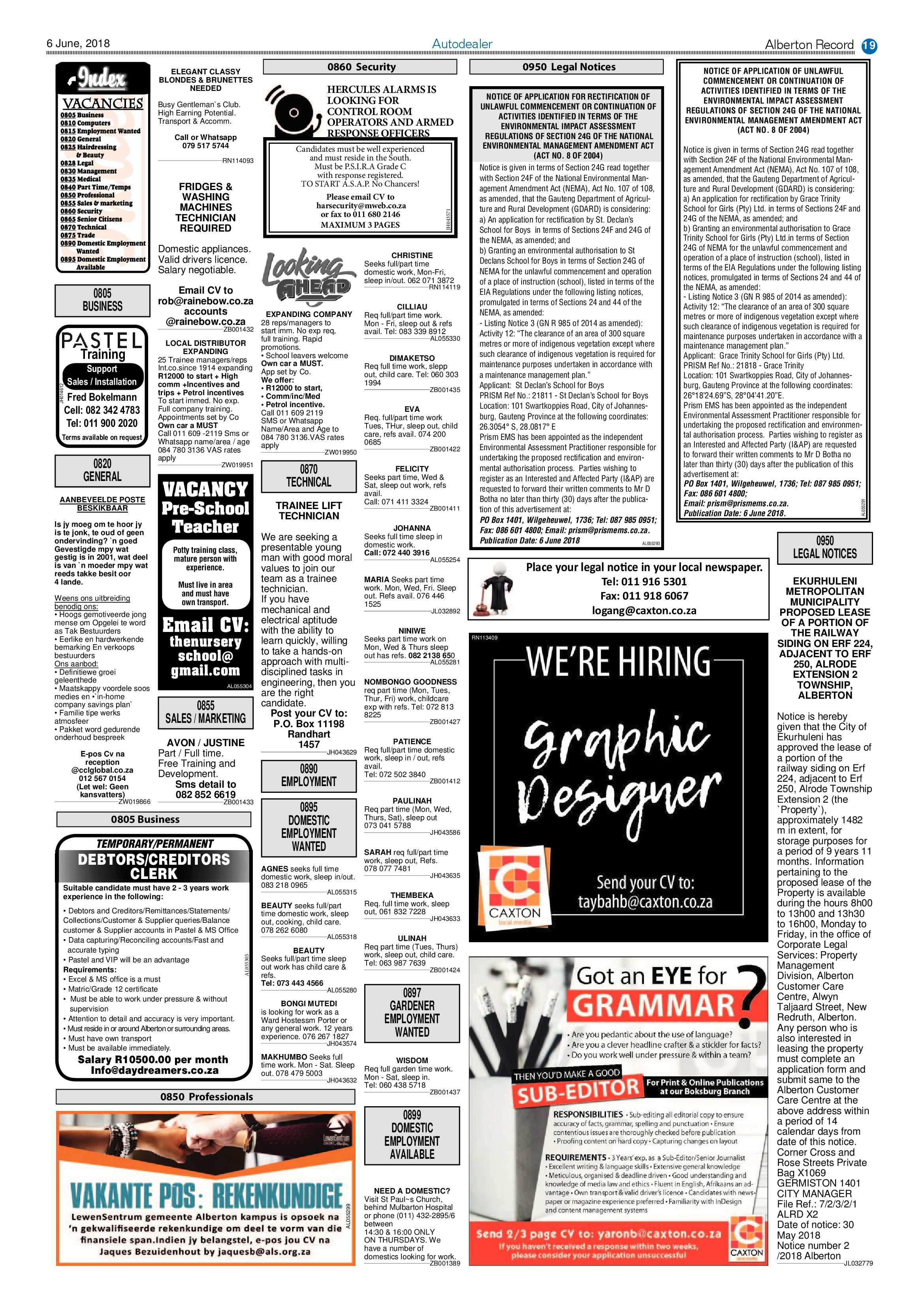 Alberton Record 06 June 2018 page 21