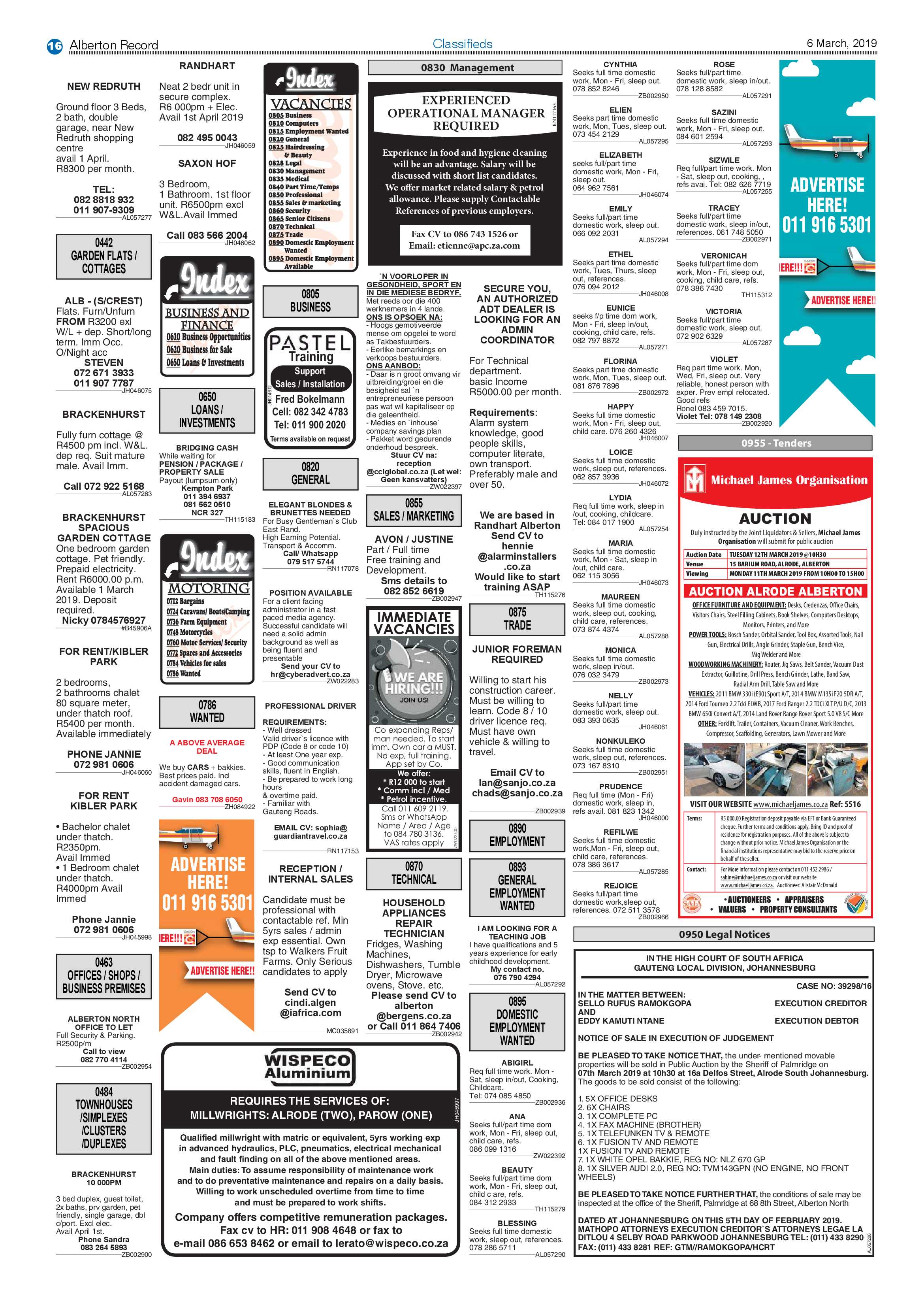 Alberton Record 06 March 2019 page 16