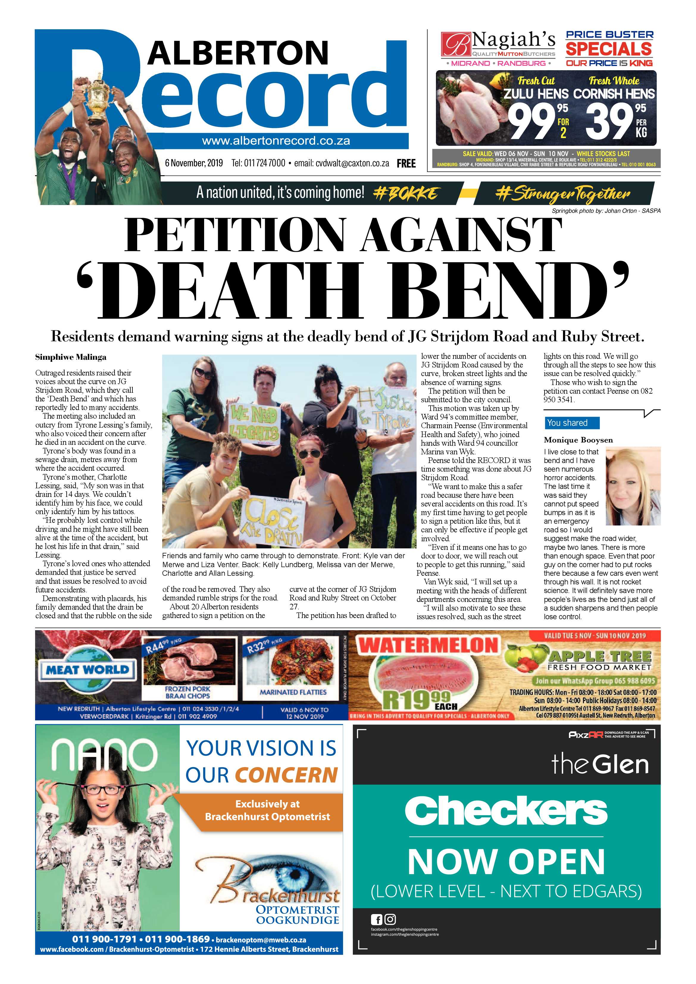 Alberton Record 06 November 2019 page 1
