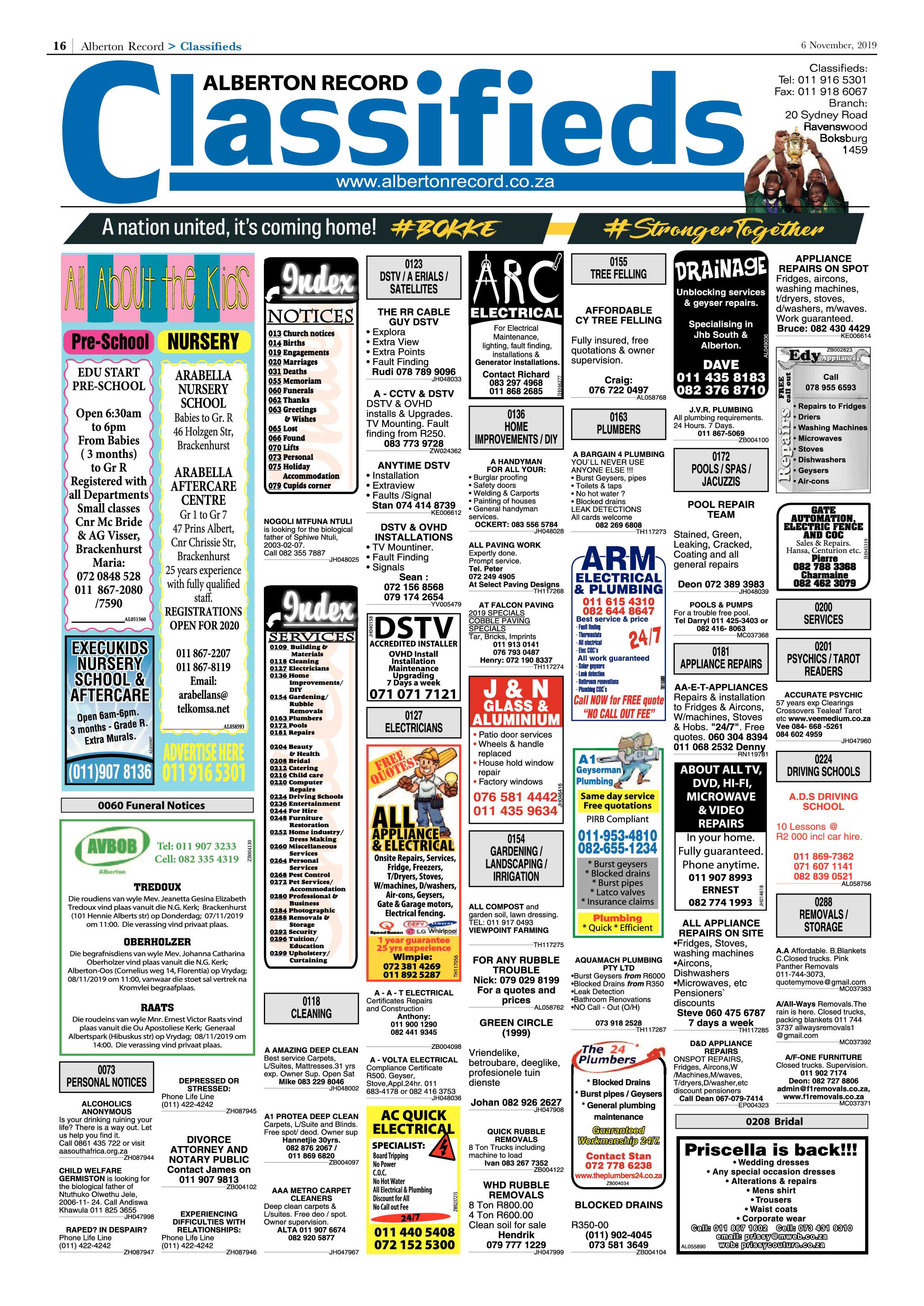 Alberton Record 06 November 2019 page 16
