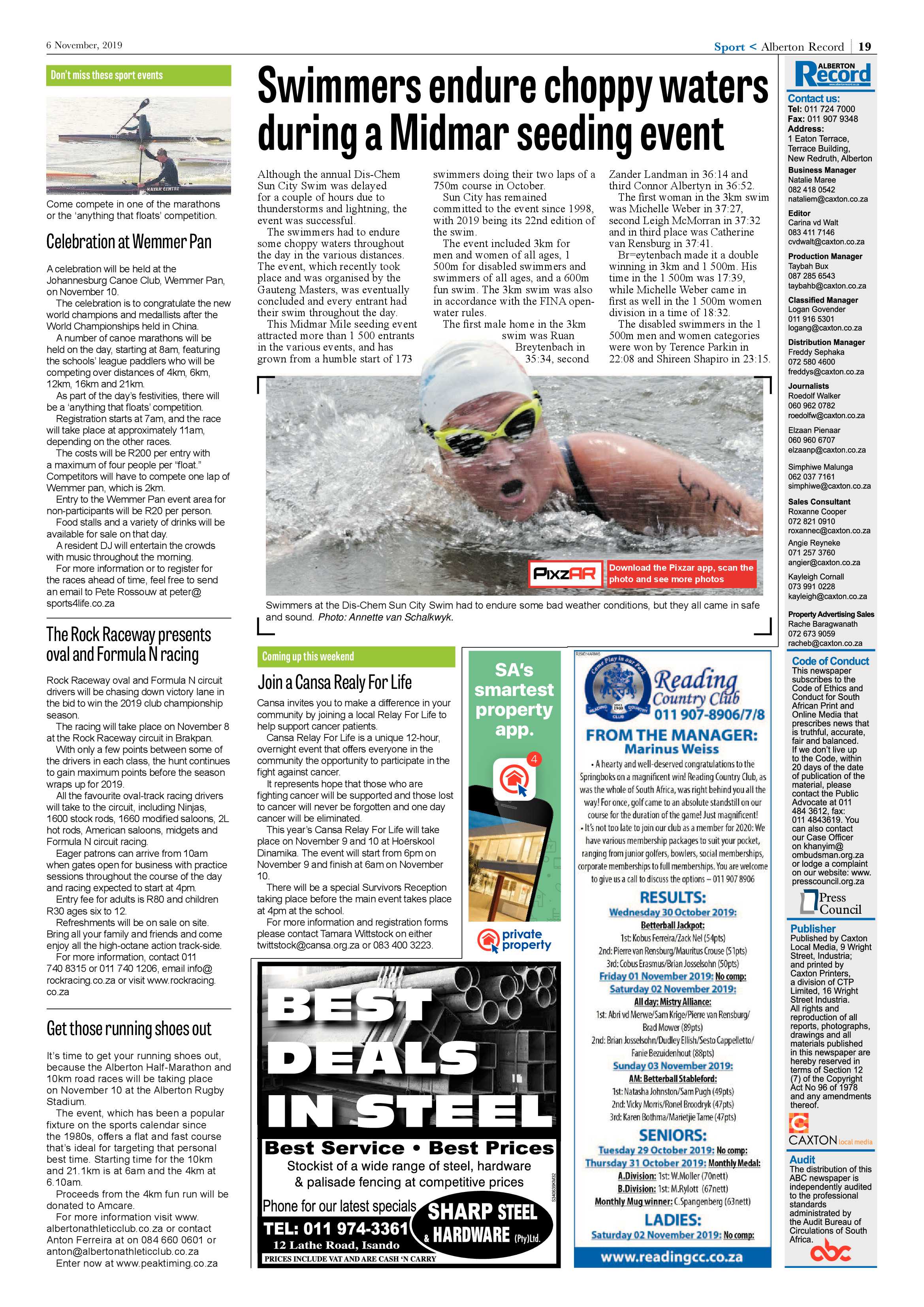 Alberton Record 06 November 2019 page 19