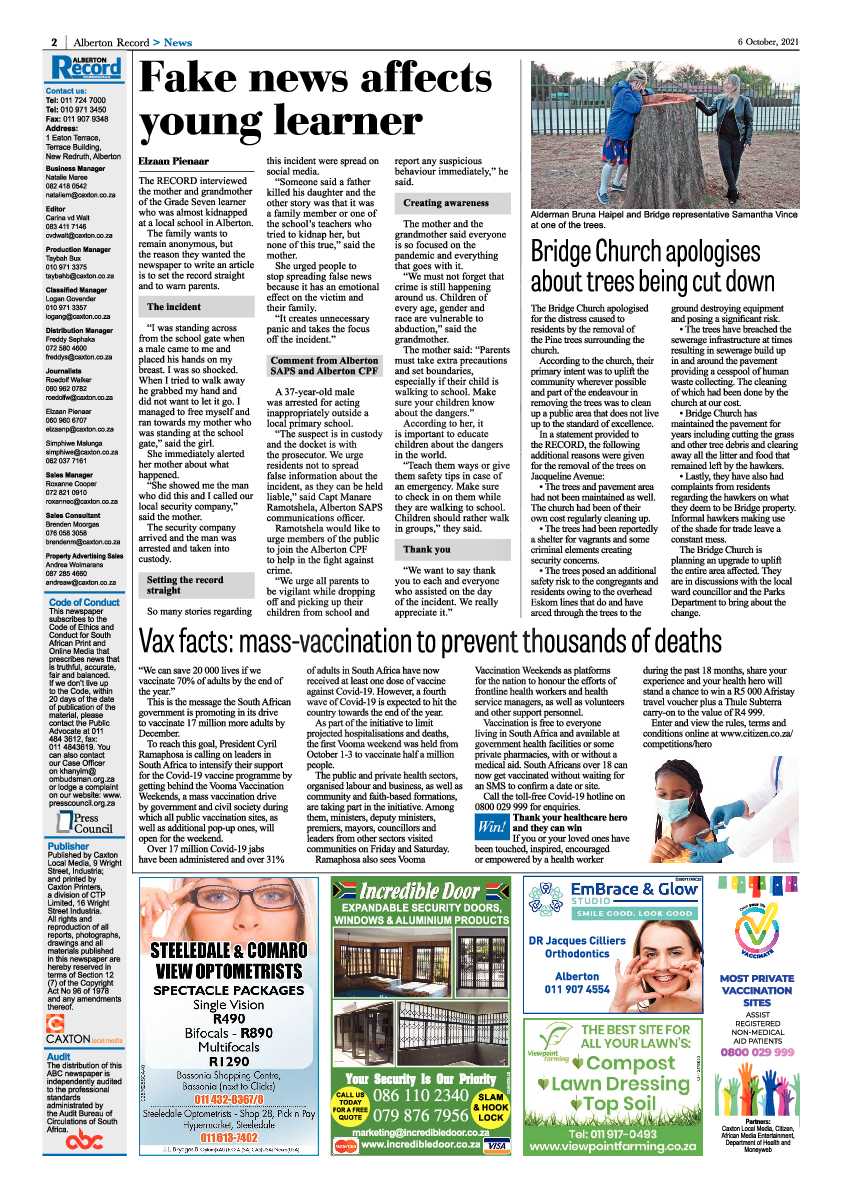 Alberton Record 06 October 2021 page 2