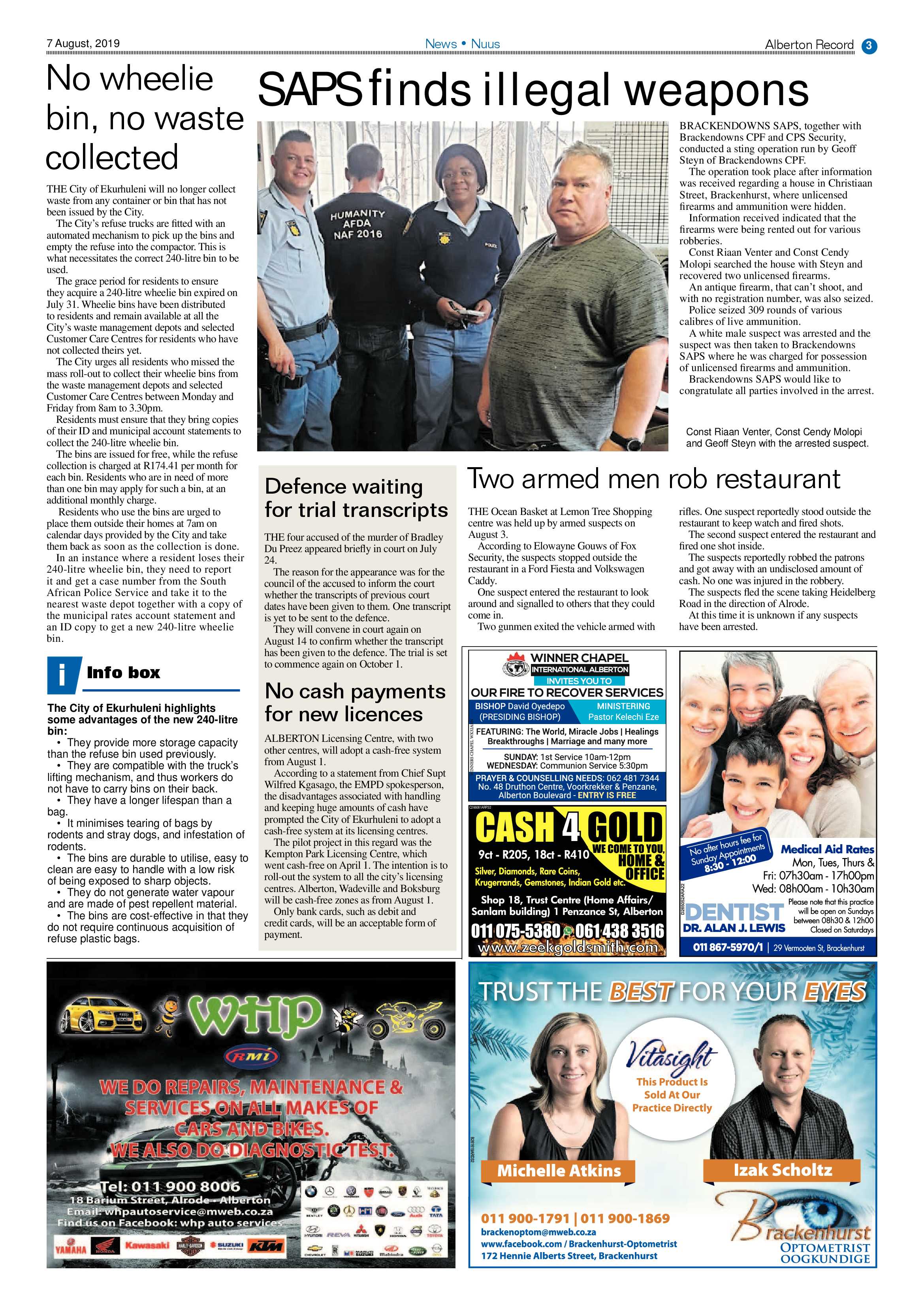 Alberton Record 07 August 2019 page 3
