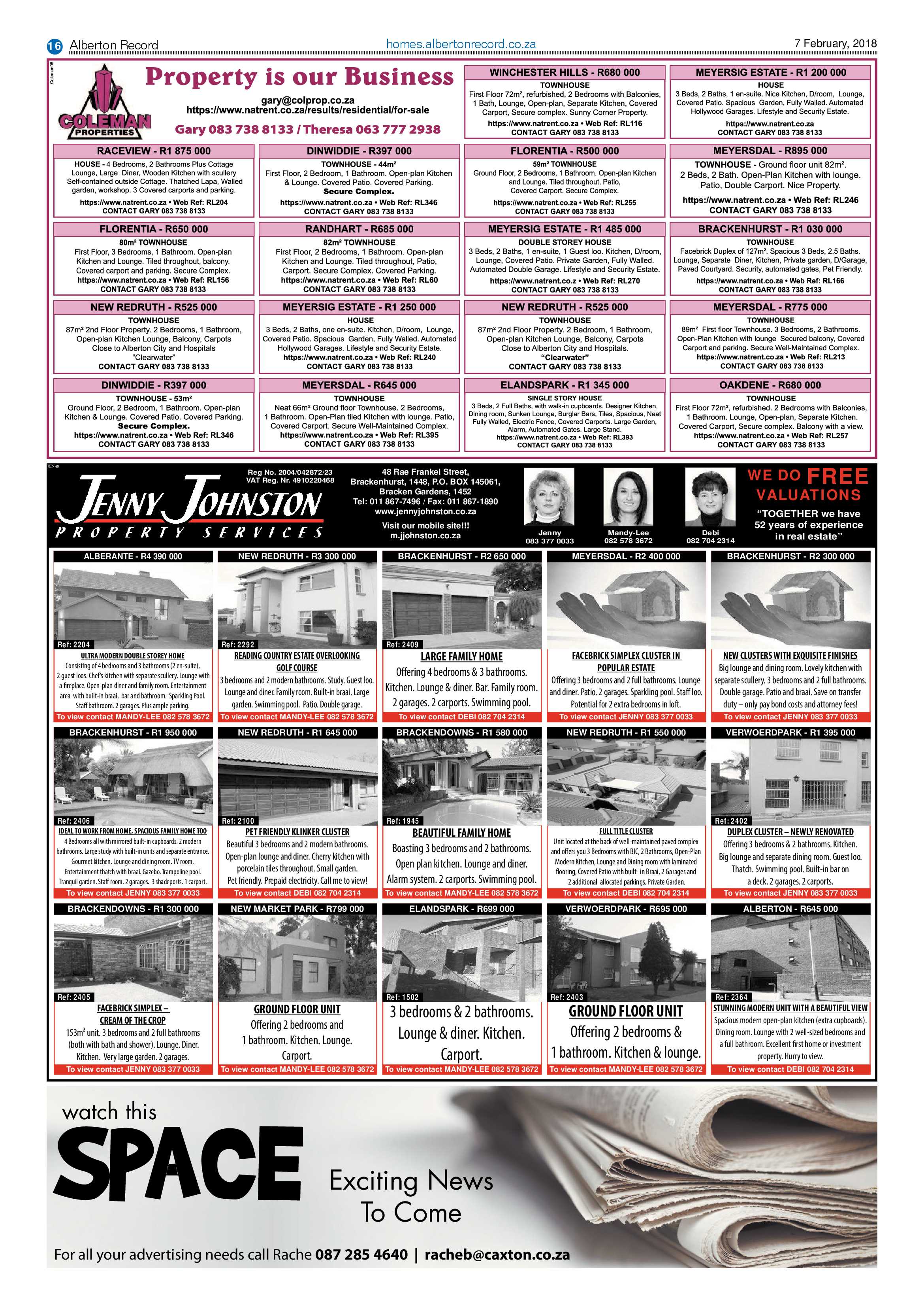 Alberton Record 07 February 2018 page 16