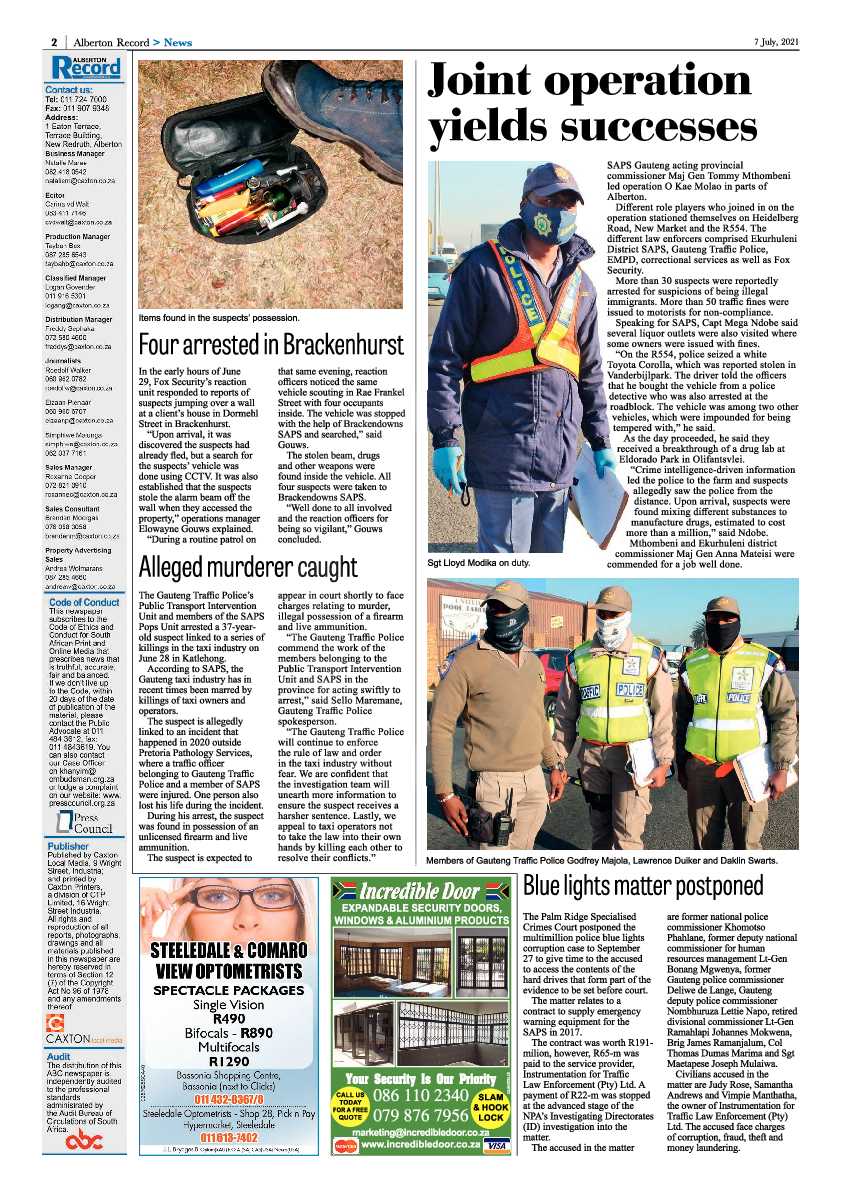 Alberton Record 07 July 2021 page 2