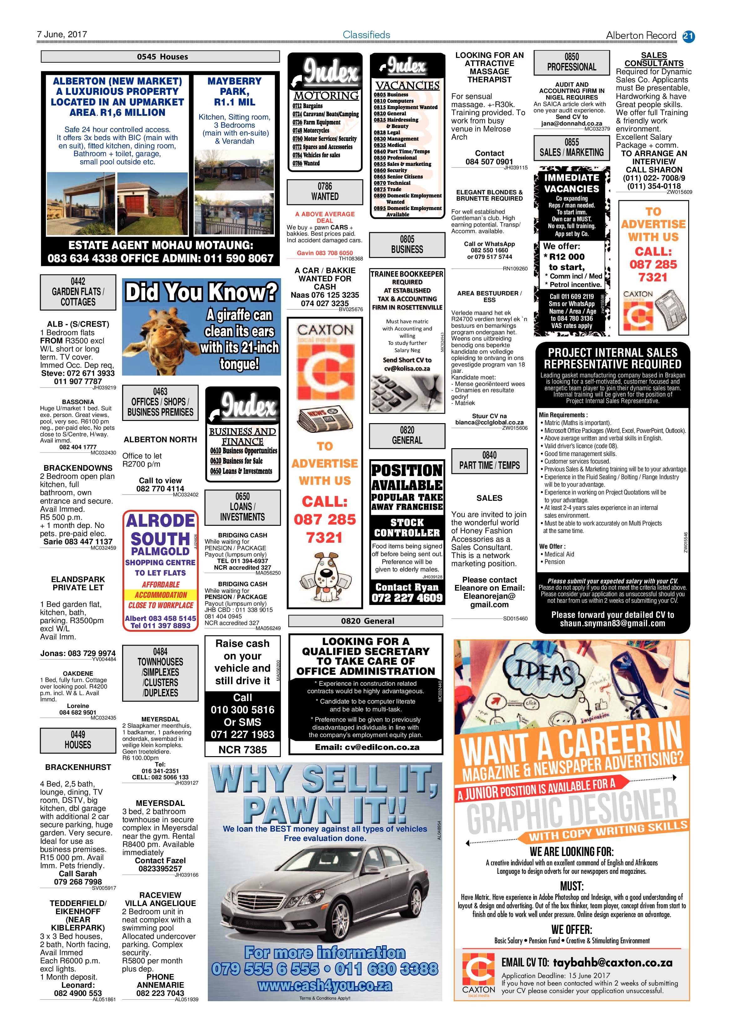 Alberton Record 07 June 2017 page 21