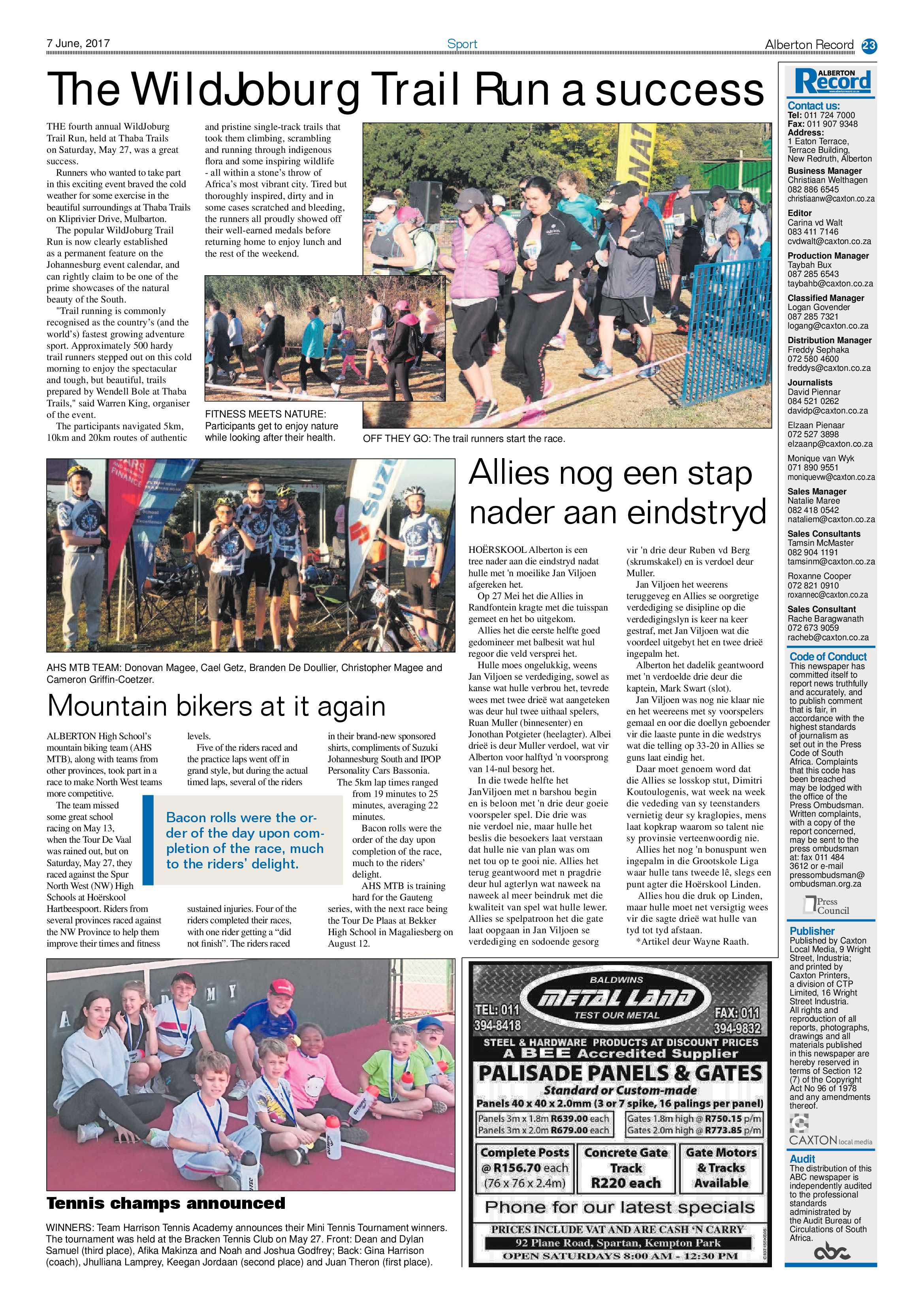 Alberton Record 07 June 2017 page 23