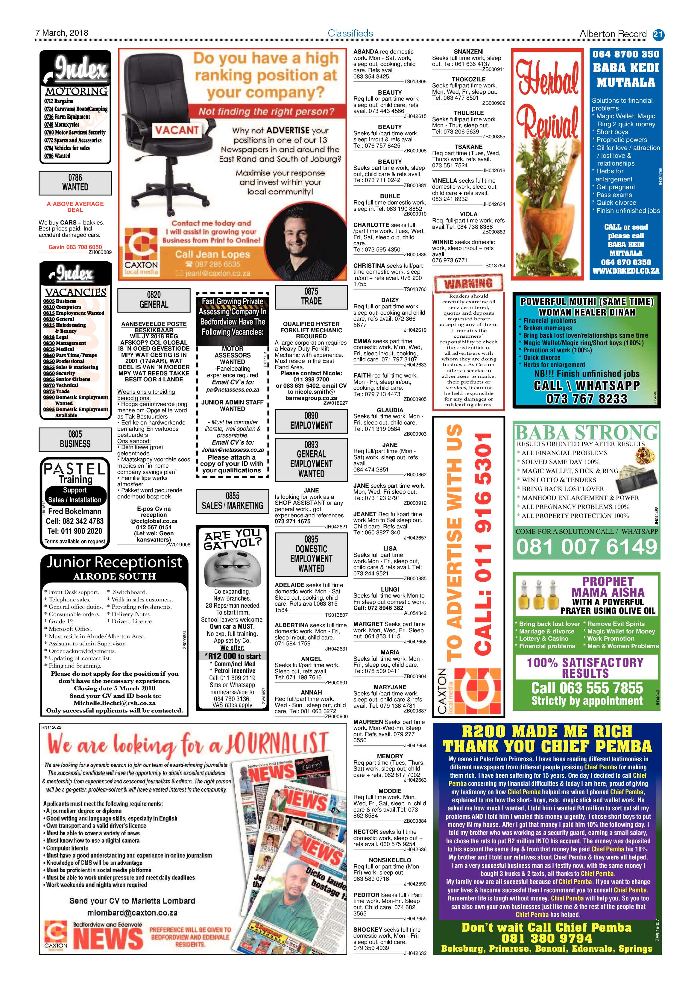 Alberton Record 07 March 2018 page 21