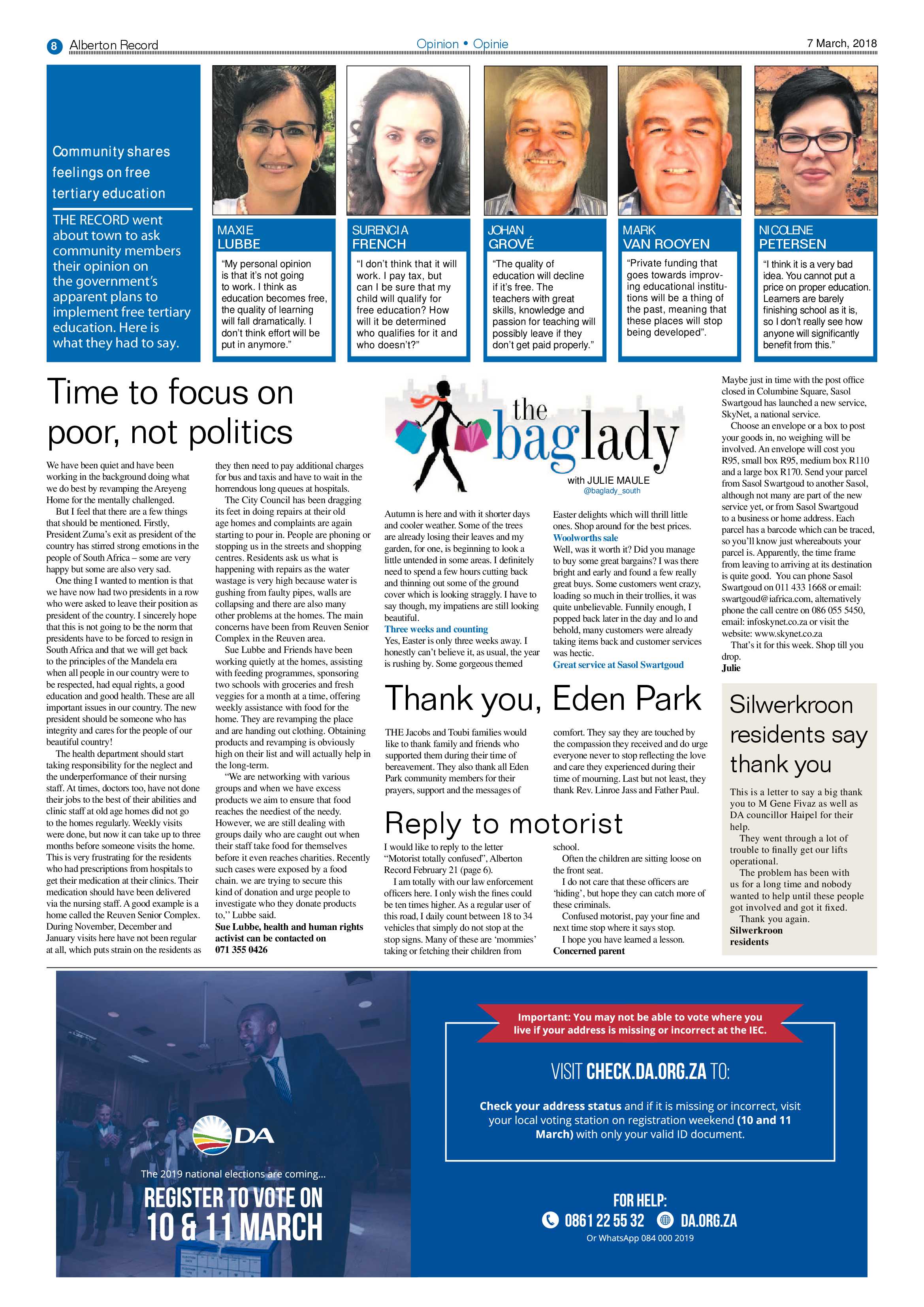 Alberton Record 07 March 2018 page 8